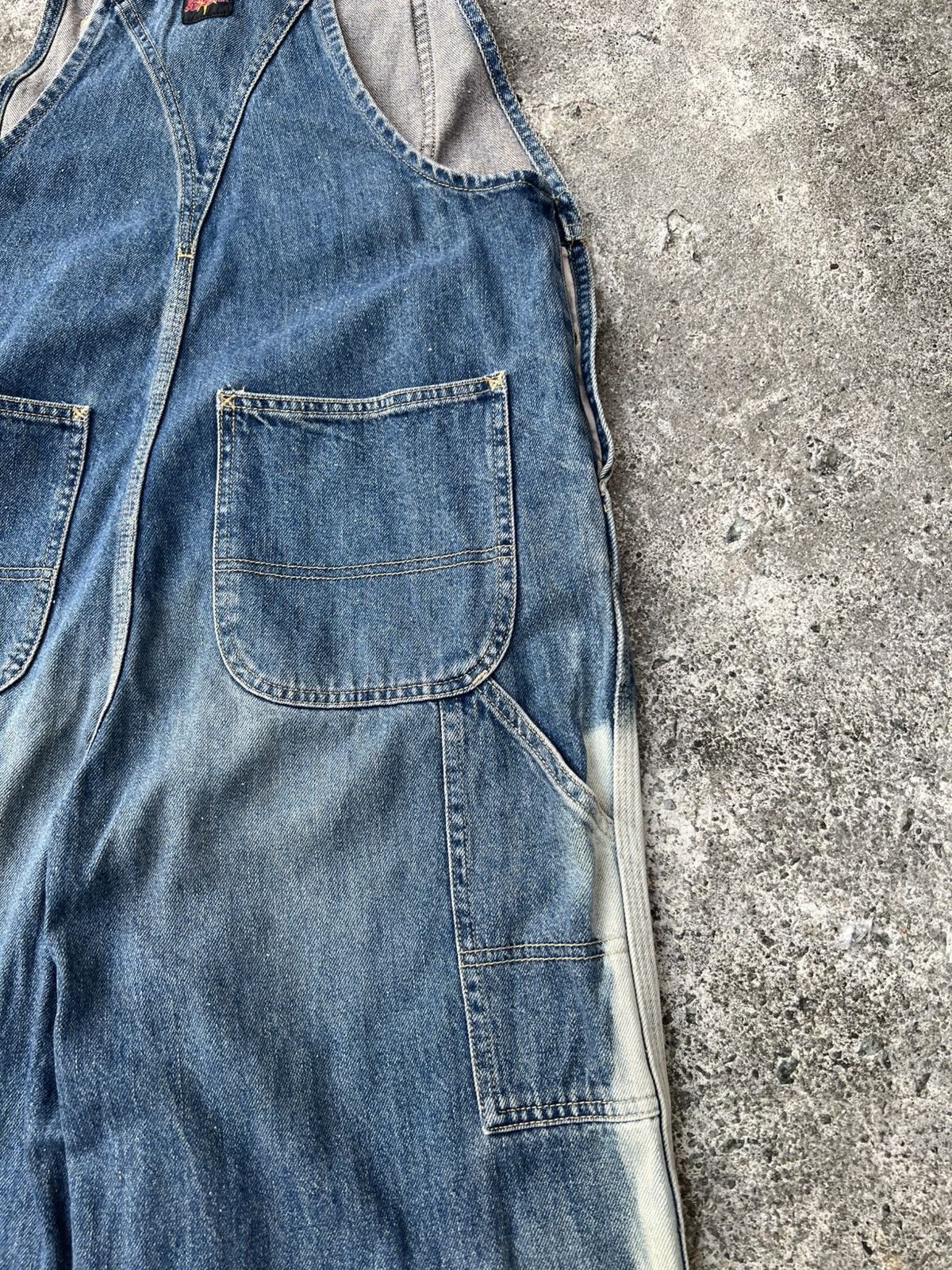 Japanese Brand 💥90’s Bobson Sun Sister Faded Overall Denim Size US 32 / EU 48 - 13 Thumbnail