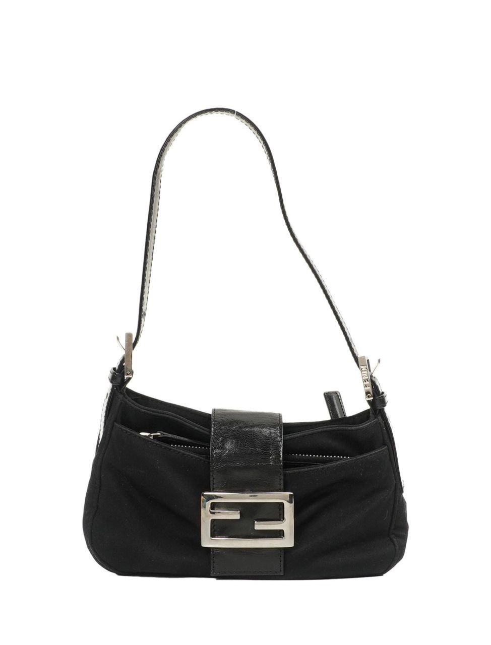 Fendi Authentic Fendi Mamma Baguette Black Neoprane Shoulder Bag Size ONE SIZE - 3 Thumbnail