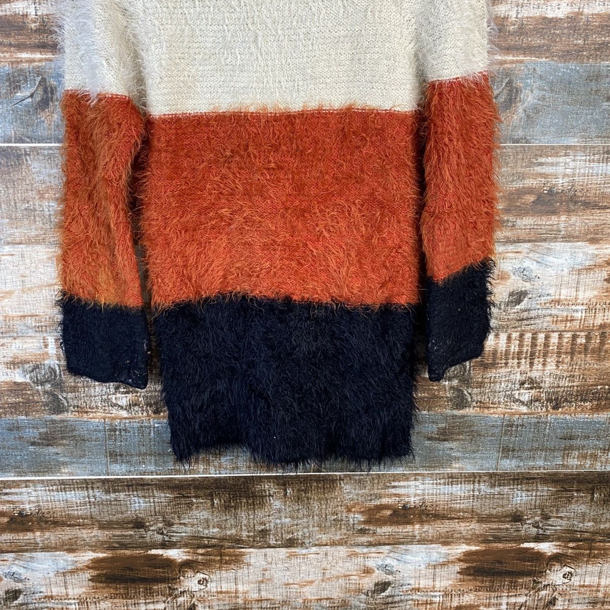 Japanese Brand DL Style Collection Orange shaggy fur mohair Knitwear #C1055 Size M / US 6-8 / IT 42-44 - 14 Thumbnail