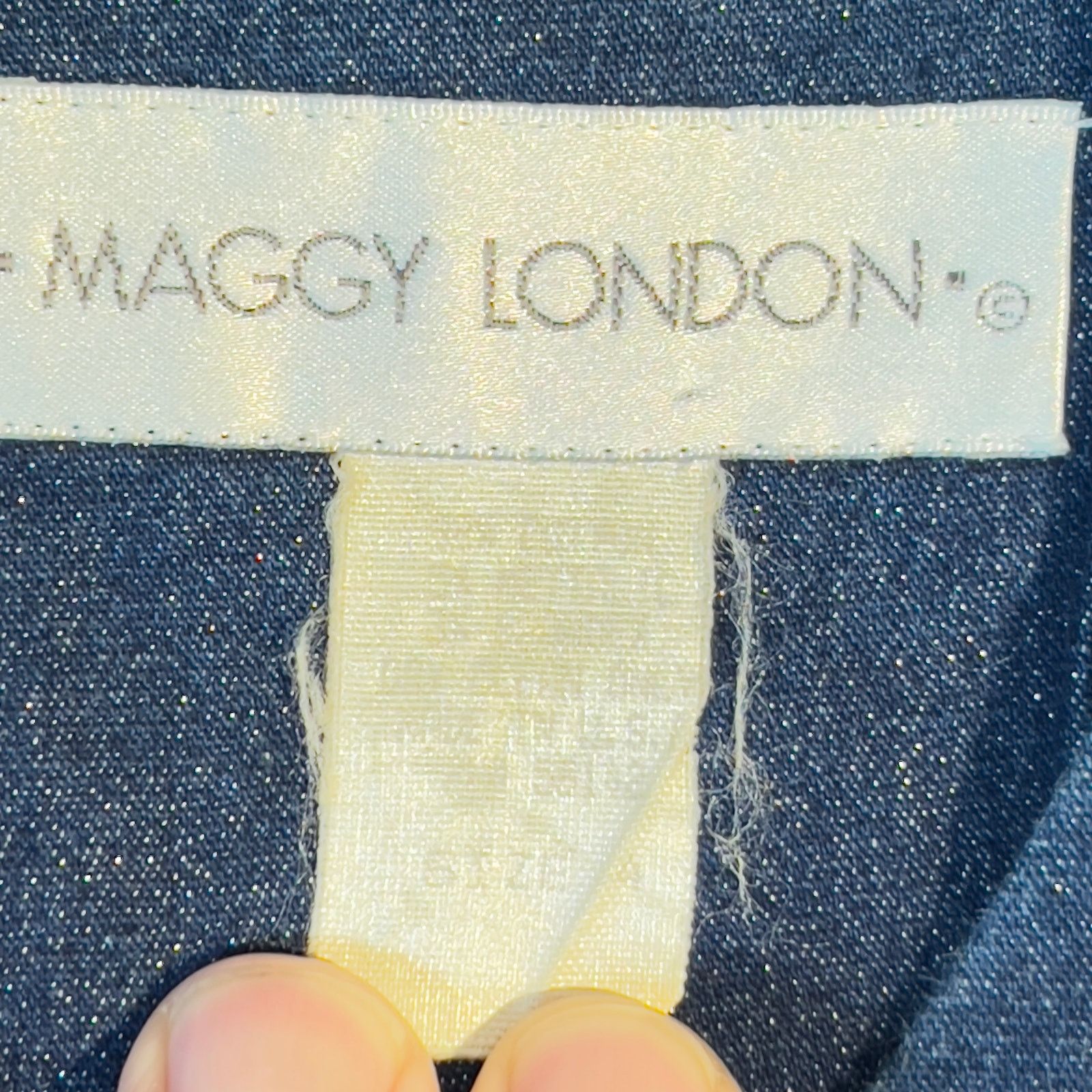 MAGGY LONDON Maggy London Denim Above the Knee Dress Woman Size 4 Sparkle Size S / US 4 / IT 40 - 2 Thumbnail