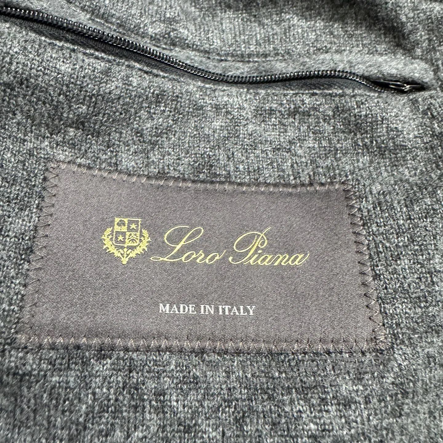 Loro Piana LORO PIANA Goat leather-spliced cashmere hooded jacket| Size US S / EU 44-46 / 1 - 4 Thumbnail