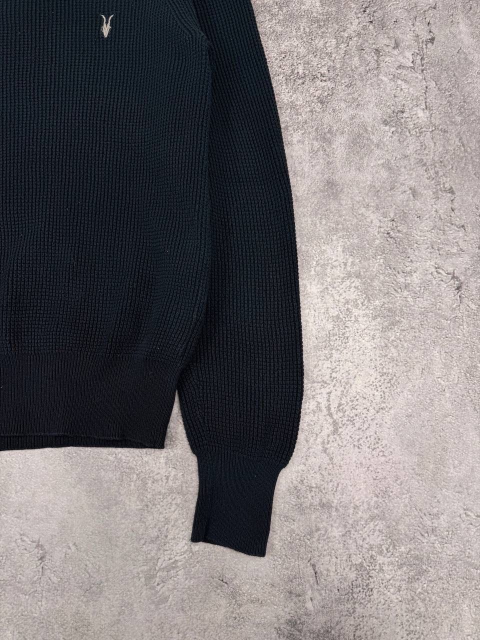 Allsaints AllSaints Men Waffle Knit Sweater Crewneck Navy Size S Size US S / EU 44-46 / 1 - 2 Thumbnail