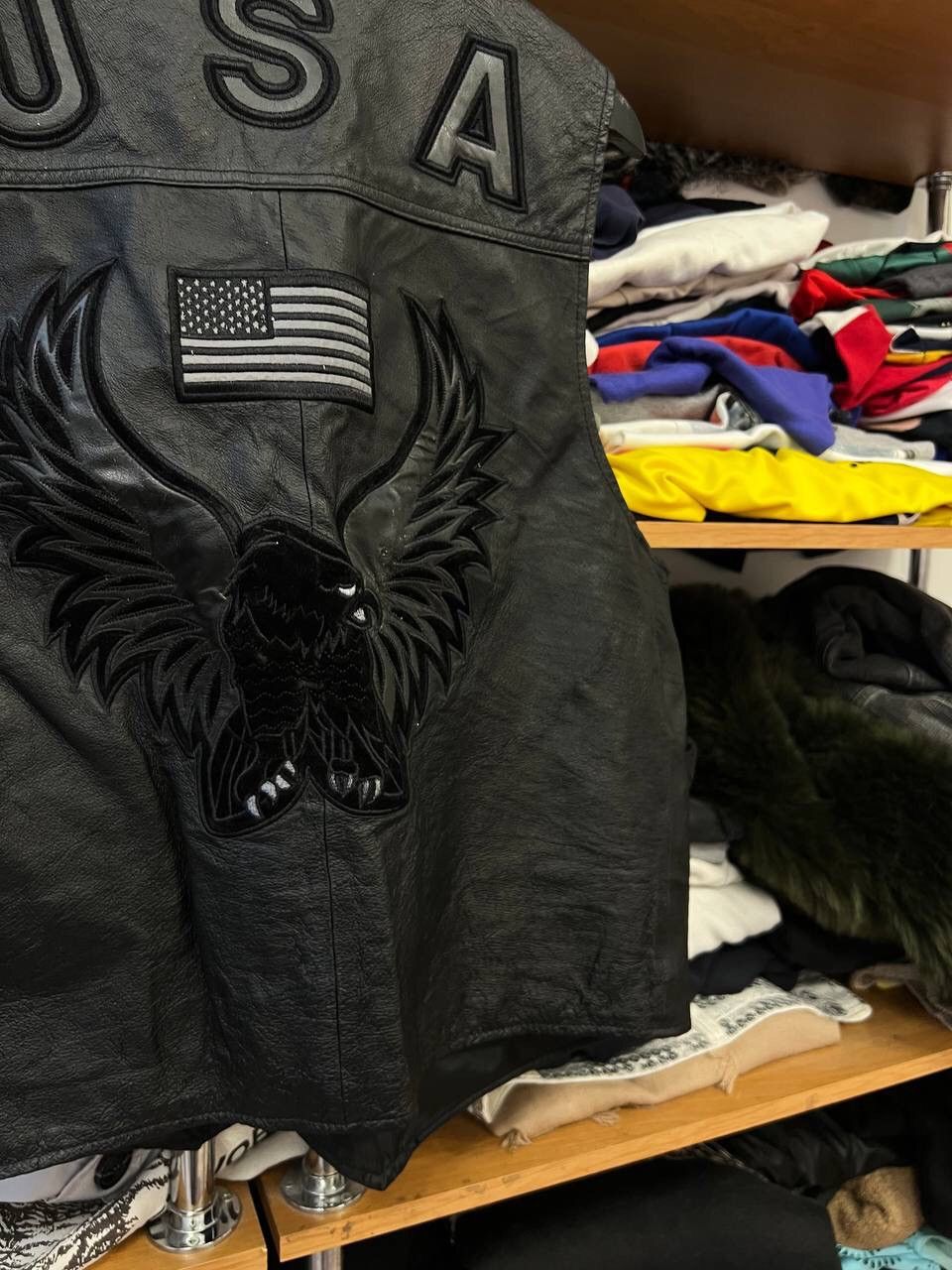 Leather Vintage Interstate Leather USA Biker Vest Large Size US L / EU 52-54 / 3 - 4 Thumbnail