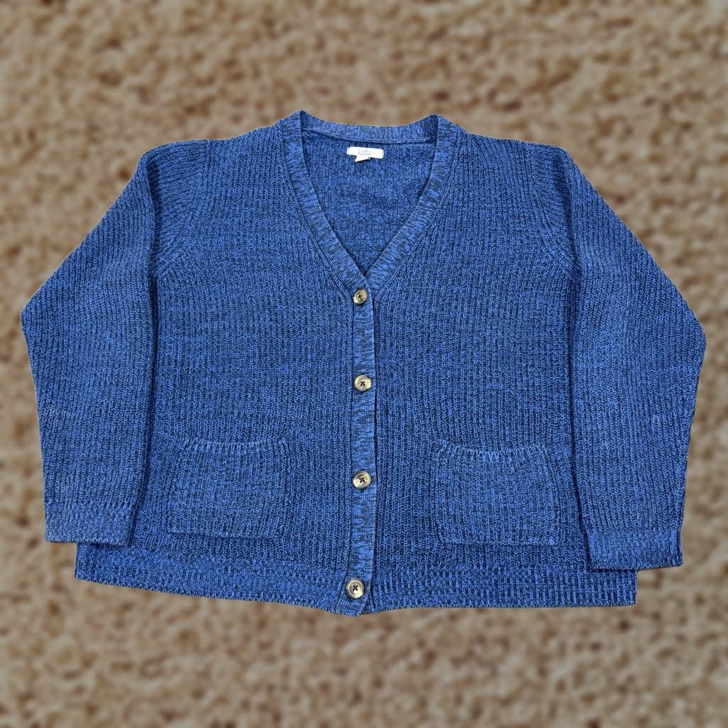 Croft & Barrow Croft & Barrow Button-Up Long-Sleeve Cardigan Knit Sweater Women's XL Blue Size XL / US 12-14 / IT 48-50 - 1 Thumbnail