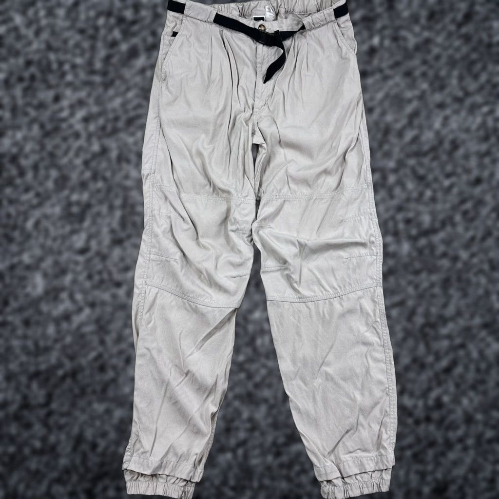 VINTAGE The North Face Pants Mens L Beige Lightweight Belted Baggy Hiking Gorpcore