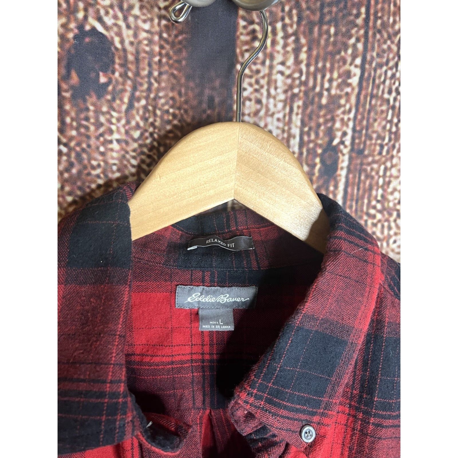 Eddie Bauer Eddie Bauer Shirt Plaid Flannel Men L Large Black Red Relaxed Fit Button-Down Pocket Cotton 100% Multicolor Casual Mens Size US L / EU 52-54 / 3 - 2 Thumbnail