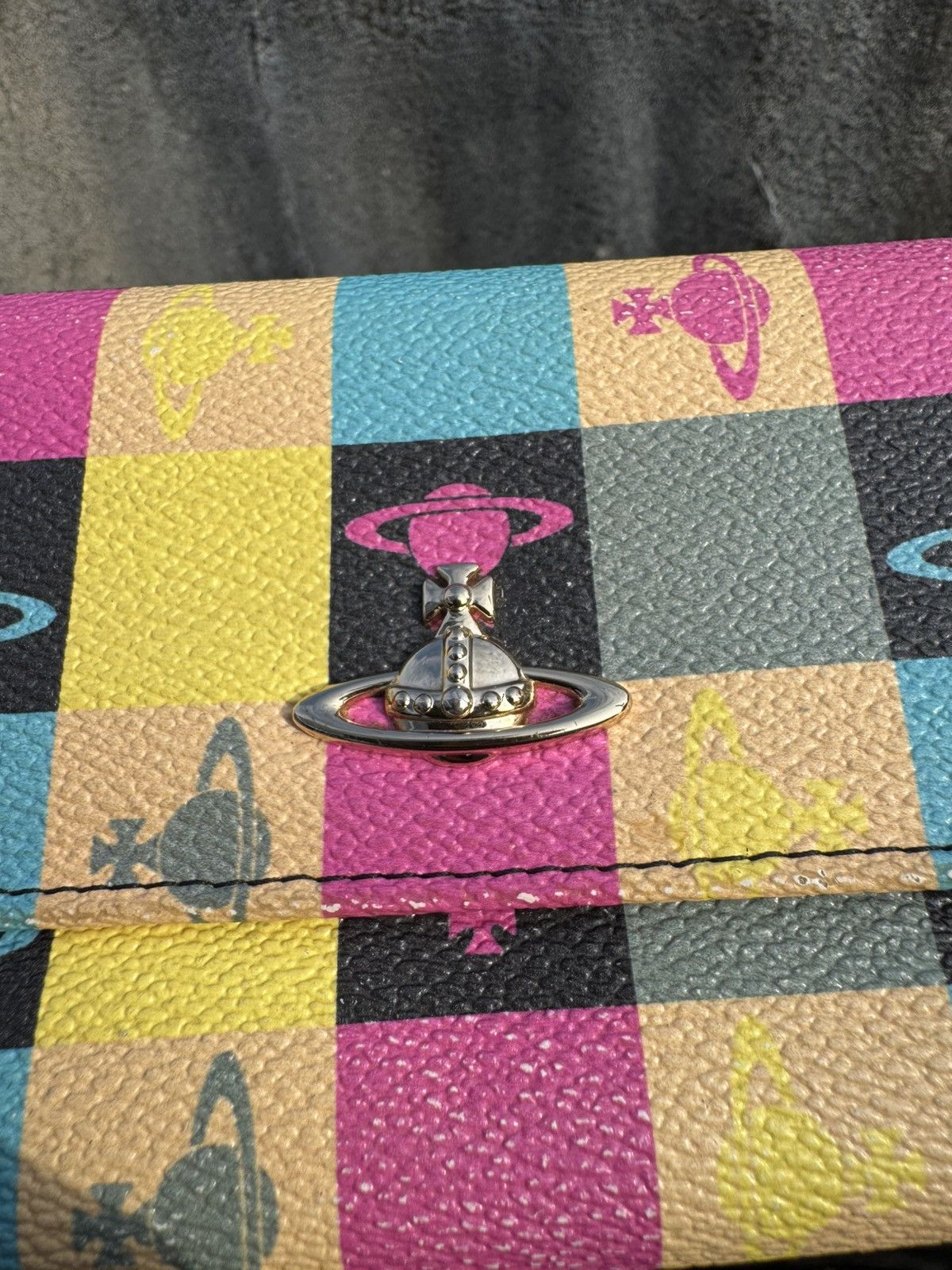 Vivienne Westwood Vivienne Westwood Orb Logo Checkered Wallet Size ONE SIZE - 7 Thumbnail