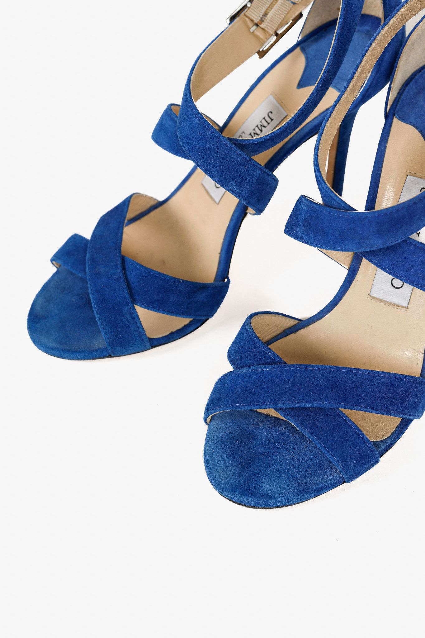 Jimmy Choo Jimmy Choo Lottie Aegean Suede Strappy Sandals Size US 6.5 / IT 36.5 - 6 Thumbnail