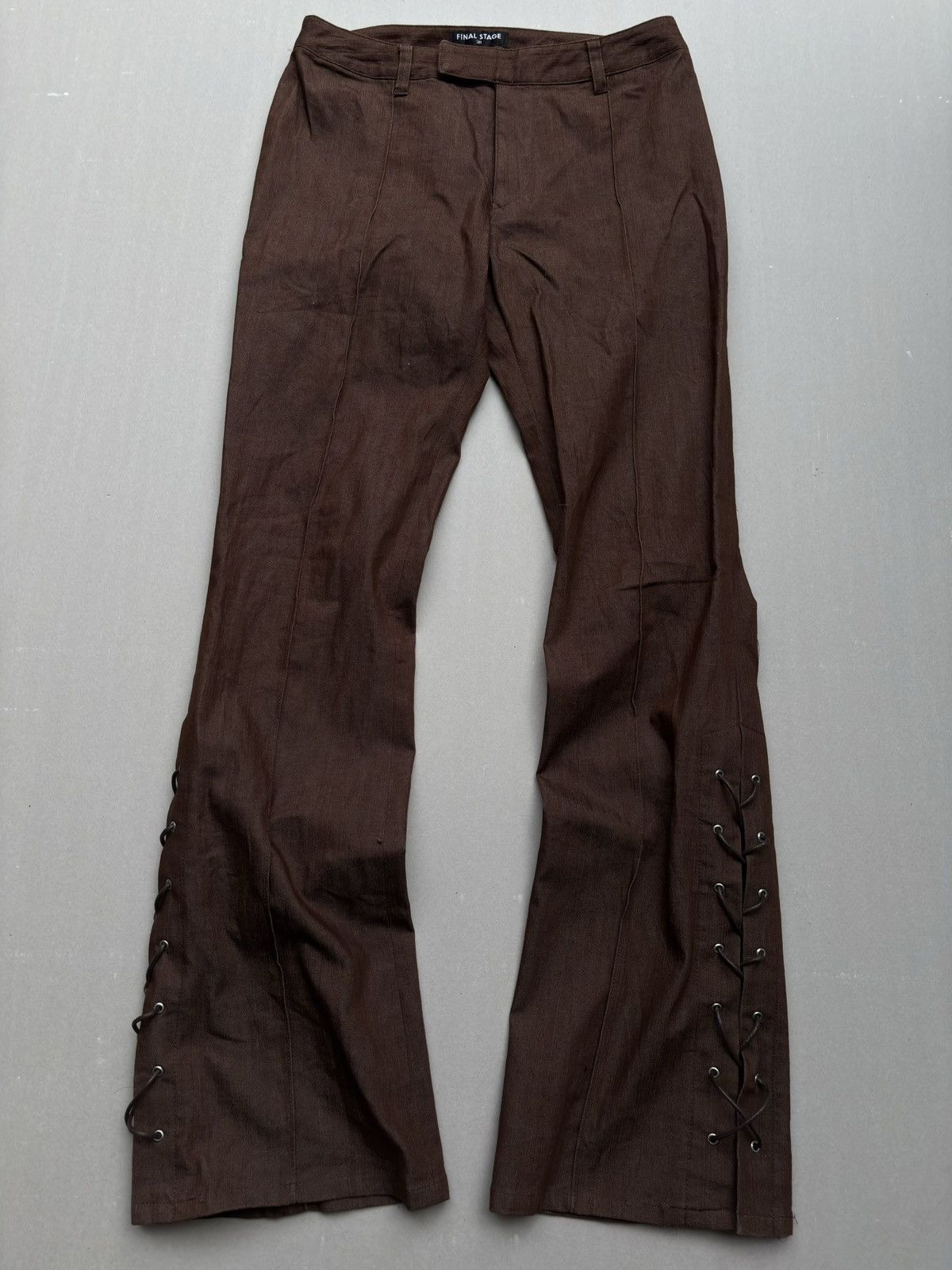 Japanese Brand Final stage lace up flare pants Size US 26 / EU 42 - 1 Thumbnail