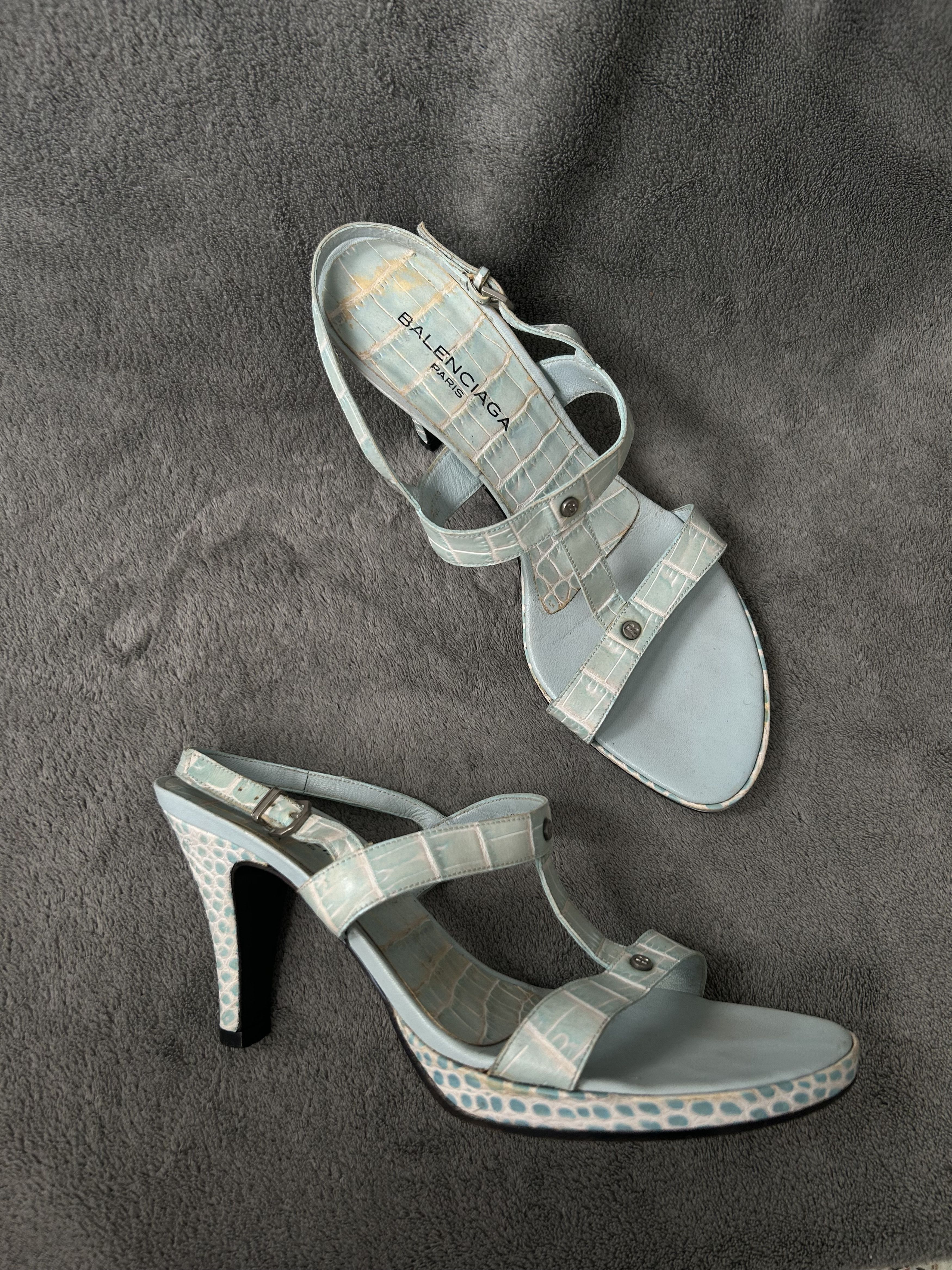 Balenciaga Balenciaga Paris Strappy Heels 2000s Size US 8 / IT 38 - 1 Thumbnail