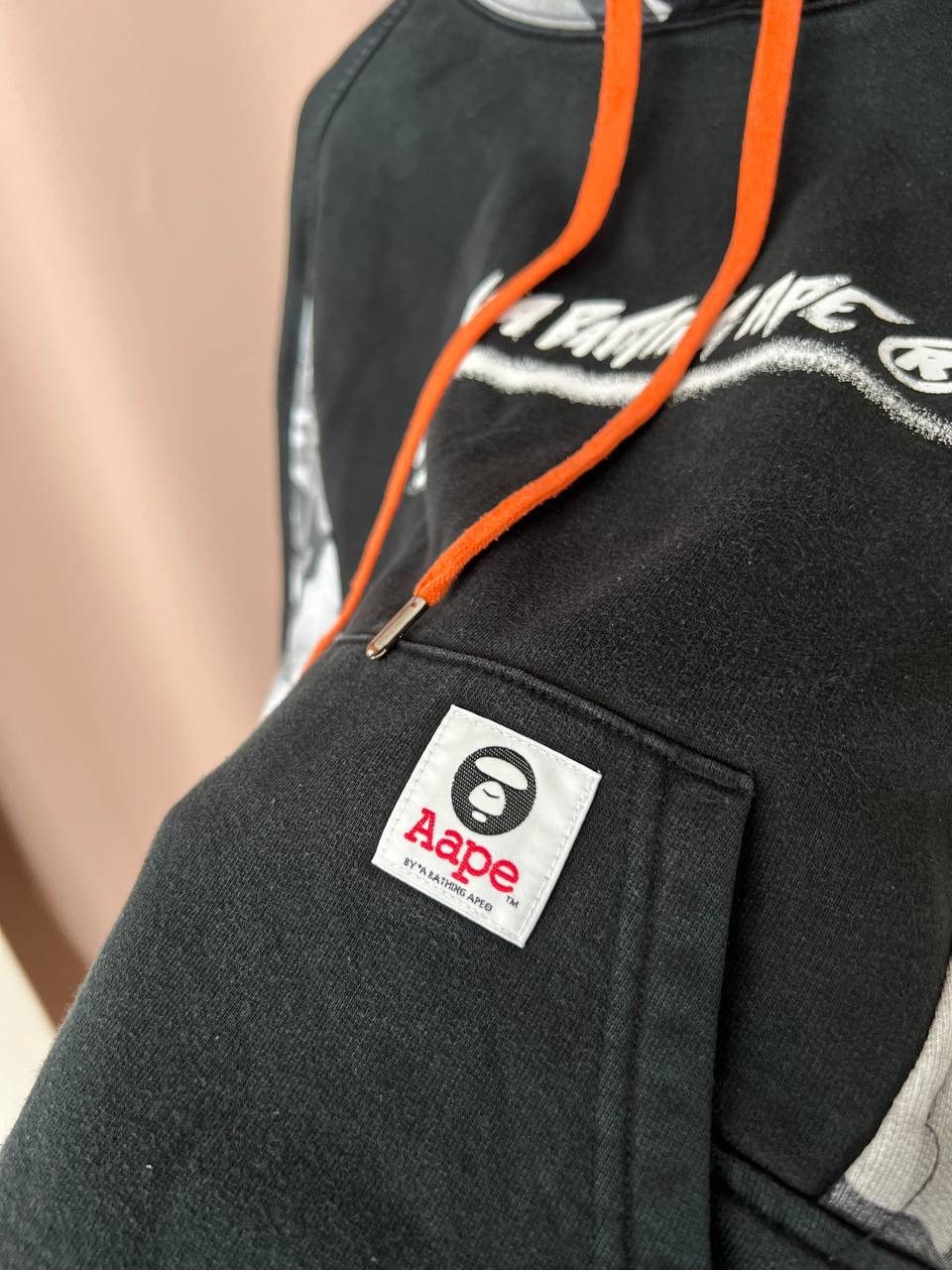 Aape Aape By A Bathing Ape Logo-Print Drawstring Hoodie Size M Size US M / EU 48-50 / 2 - 9 Thumbnail