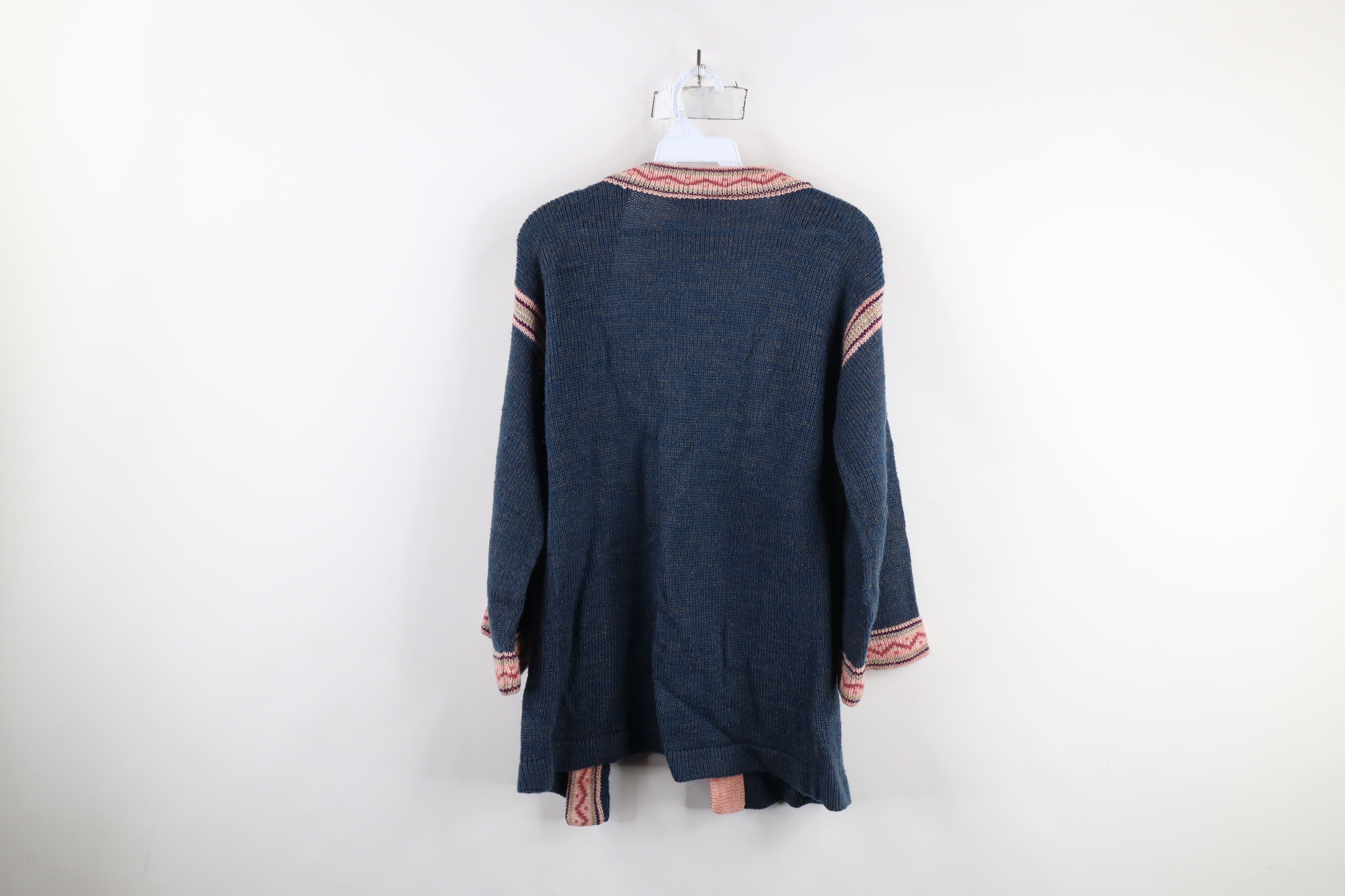 Vintage Vintage 60s 70s Boho Chic Fair Isle Front Cardigan Sweater Size M / US 6-8 / IT 42-44 - 10 Thumbnail