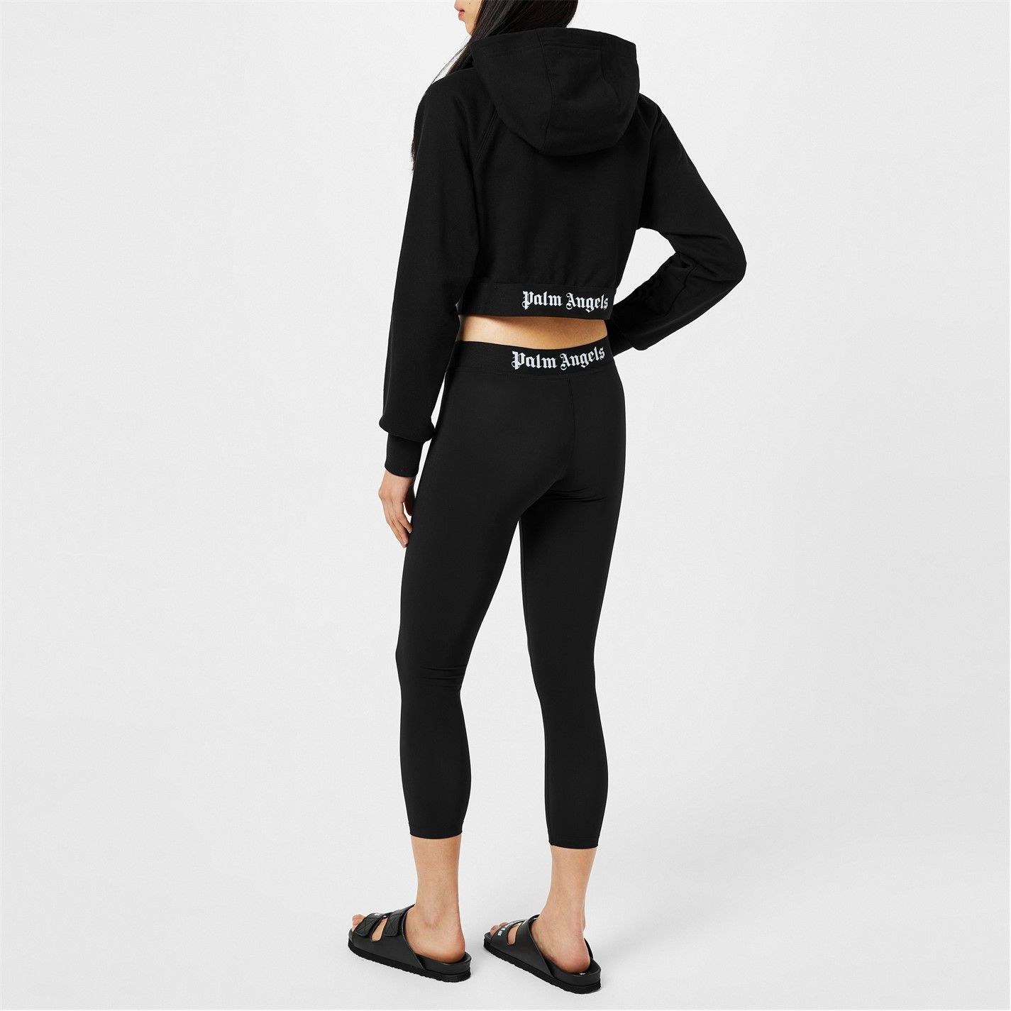 Palm Angels o1g2r1mq0325 Logo Tape Hoodie in Black Size L / US 10 / IT 46 - 5 Thumbnail