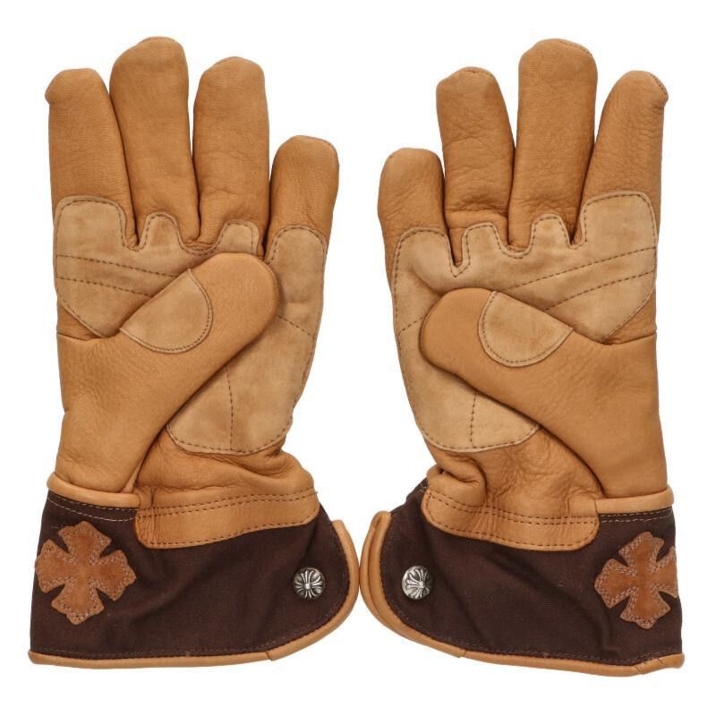 Chrome Hearts Chrome Hearts GLOBE Leather Gloves Cross Patch Size ONE SIZE - 2 Thumbnail