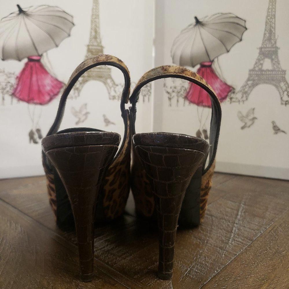 Donald Pliner Donald Pliner Croc Leather Slingback Size US 8 / IT 38 - 4 Thumbnail