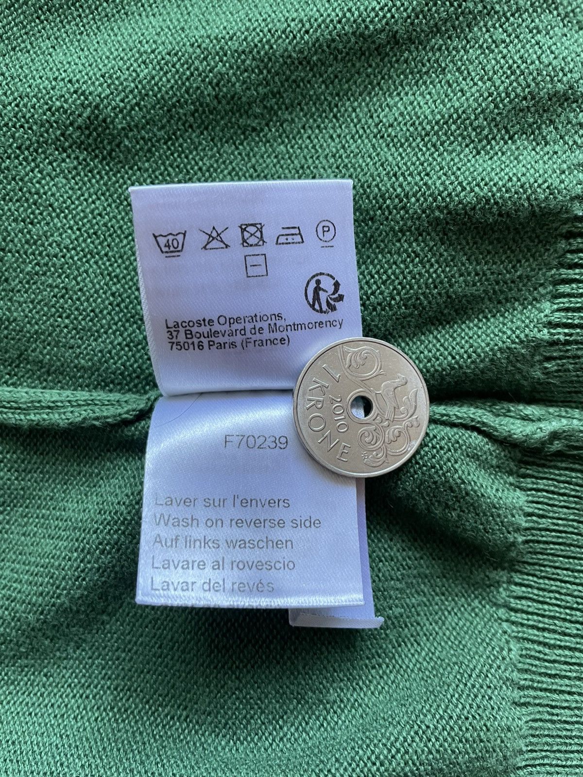 Lacoste Lacoste V-neck jumper Size US M / EU 48-50 / 2 - 8 Thumbnail