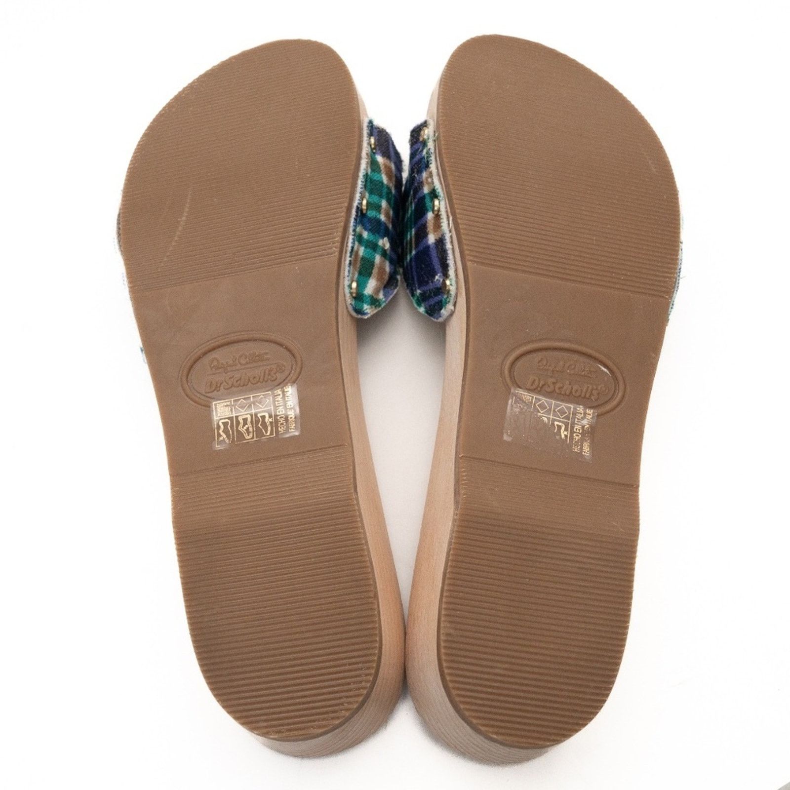 Ganni Ganni X Scholl. Wooden Clogs in Check Blue Iris. Size US 11 / IT 41 - 10 Thumbnail