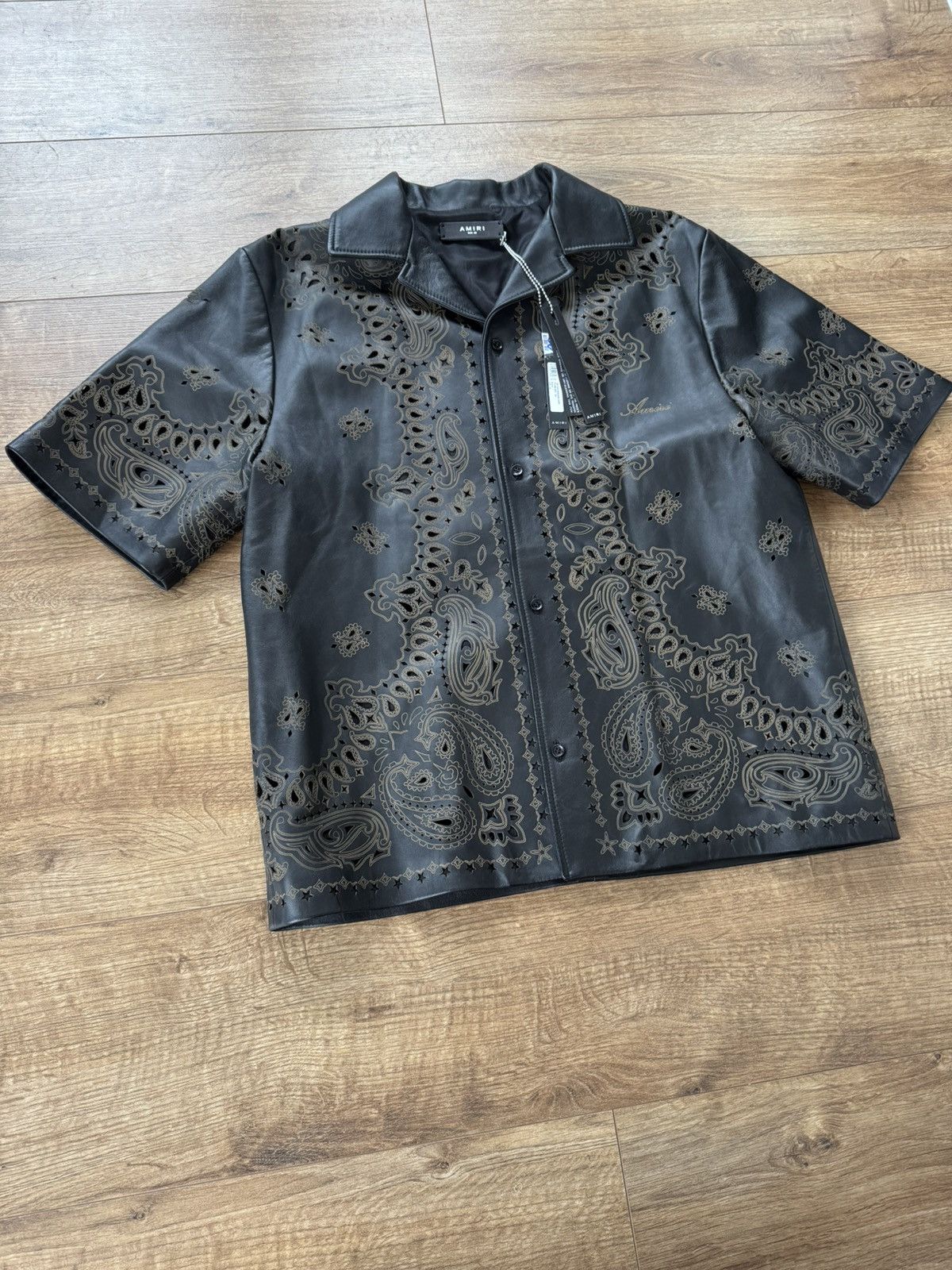 Amiri Amiri NEW Bandana leather shirt/jacket, black, size M Size US M / EU 48-50 / 2 - 4 Thumbnail