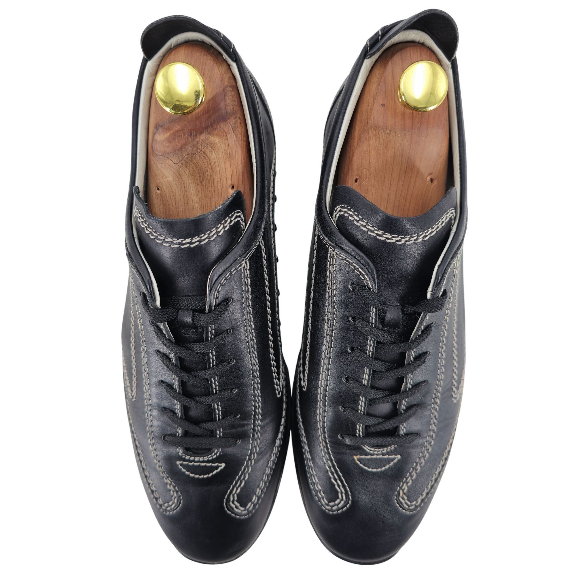 Tod's Tod's Italy Leather Lace-up Driving Sneakers Men's 8 Black Size US 8 / EU 41 - 10 Thumbnail