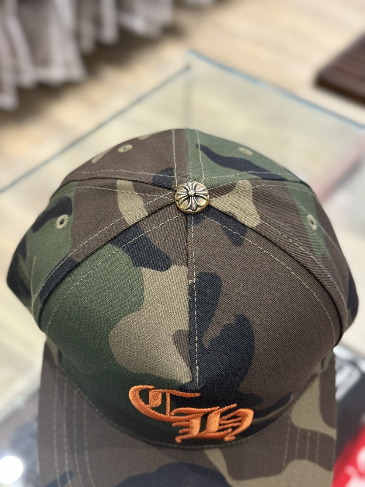 Chrome Hearts Chrome Hearts CH Baseball Hat Camo Size ONE SIZE - 6 Thumbnail
