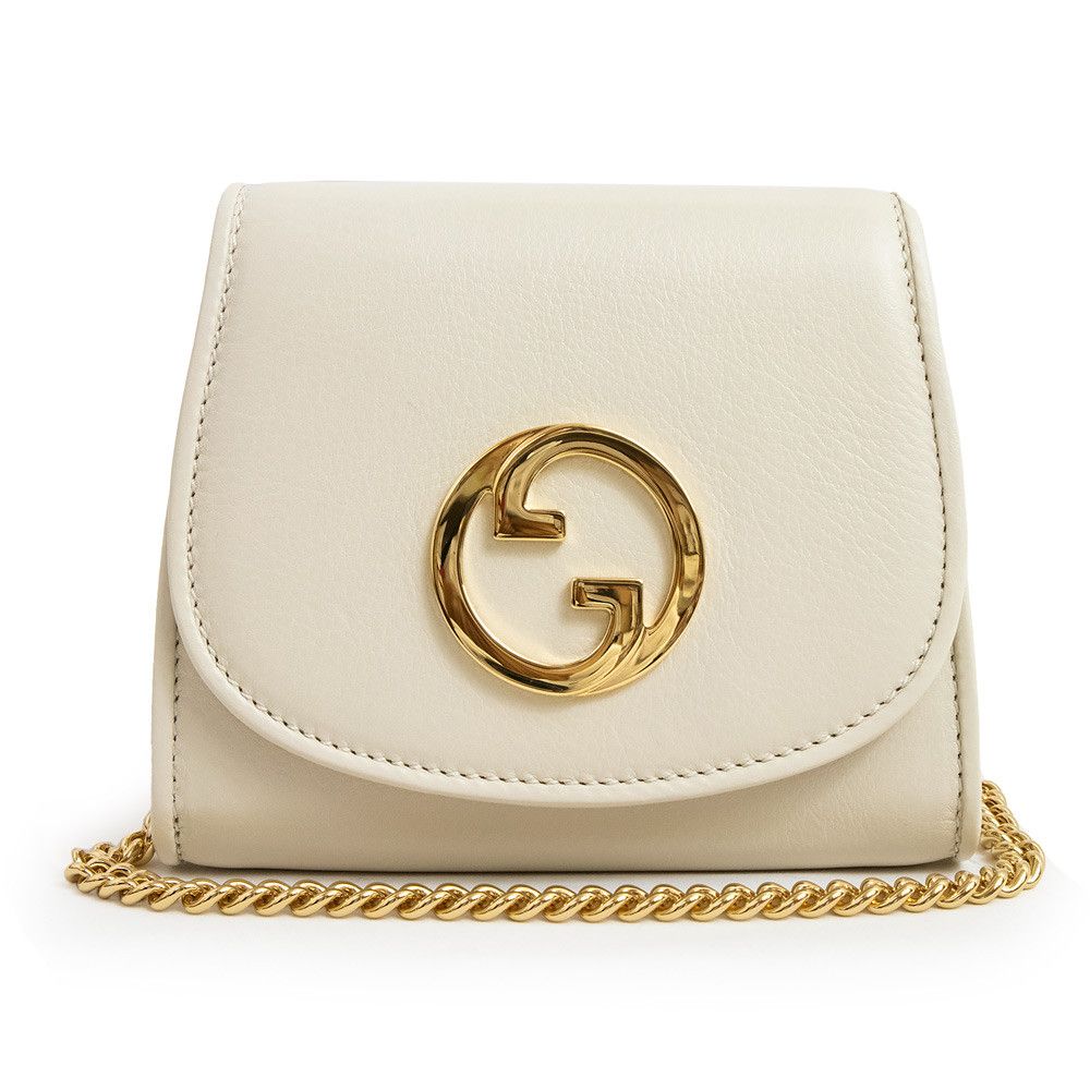 image of Gucci Blondie Medium Chain Wallet Leather White, Women's
