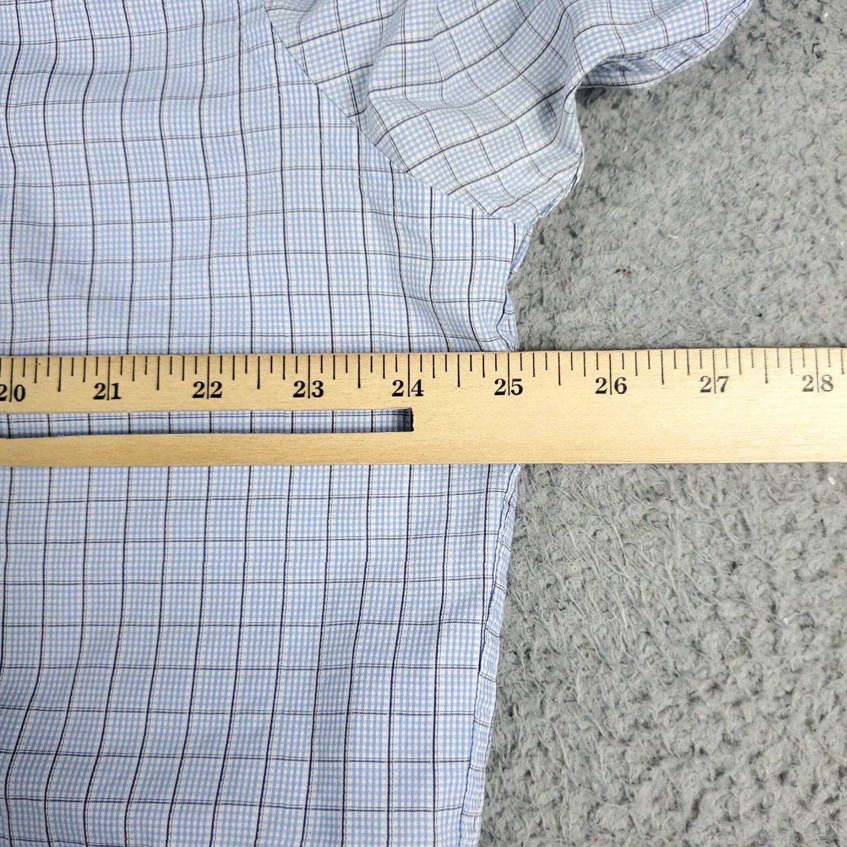 BUGATCHI Bugatchi Uomo Shirt Mens XL Blue Check Classic Fit Button Up Long Sleeve Size US XL / EU 56 / 4 - 7 Thumbnail