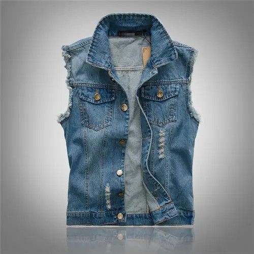 Other Mens Sleeveless Denim Jacket Size US L / EU 52-54 / 3 - 1 Thumbnail