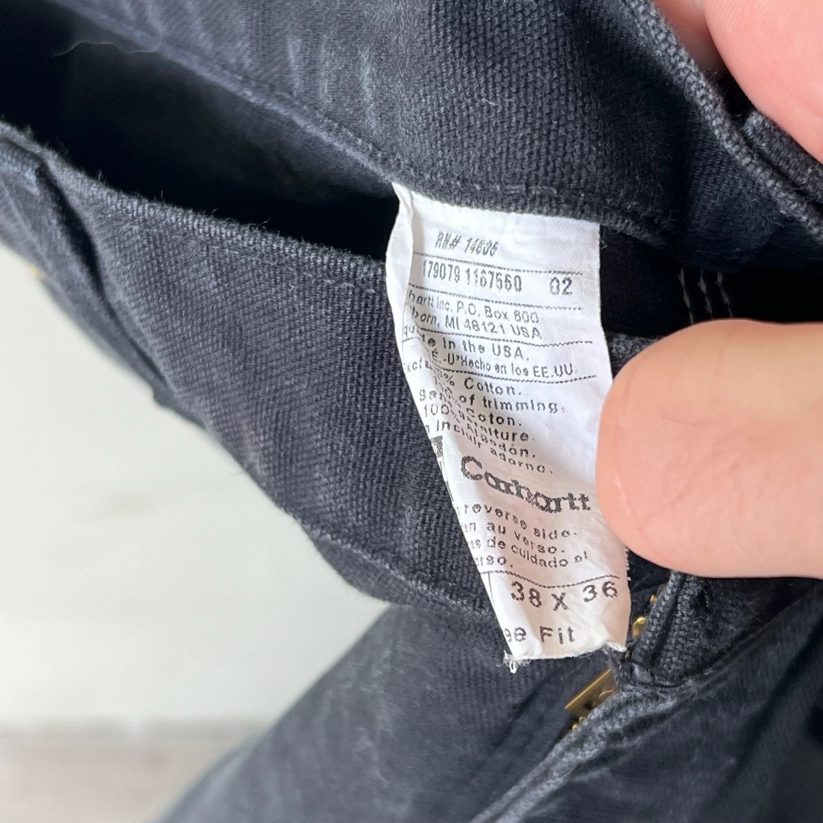 Carhartt × Vintage Carhartt black double knee work wear carpenter pants Size US 37 - 6 Thumbnail