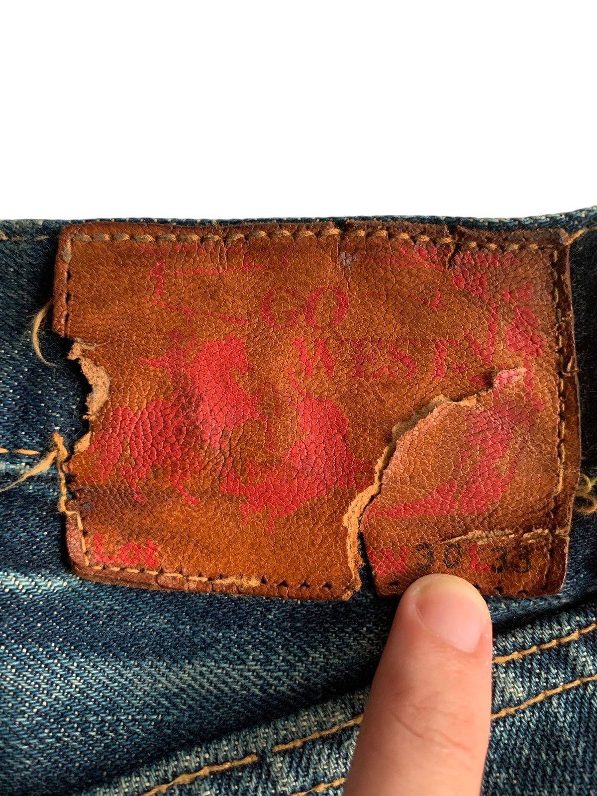 Kapital Vintage Go West Button fly Japan Selvedge distressed denim Size US 30 / EU 46 - 17 Thumbnail