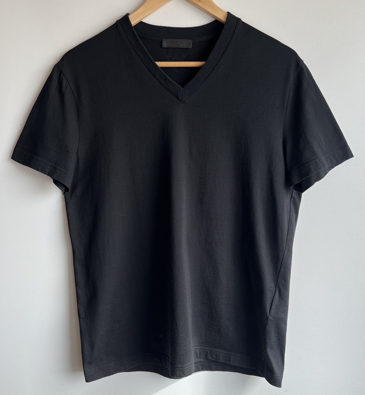 Designer × Prada PRADA V-NECK BLACK T-SHIRT | Grailed