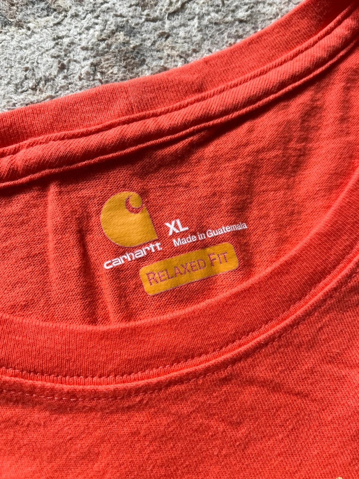 Carhartt Carhartt Sz XL 2020 Spring Fishing Print Orange T-Shirt Rare Size US XL / EU 56 / 4 - 2 Thumbnail