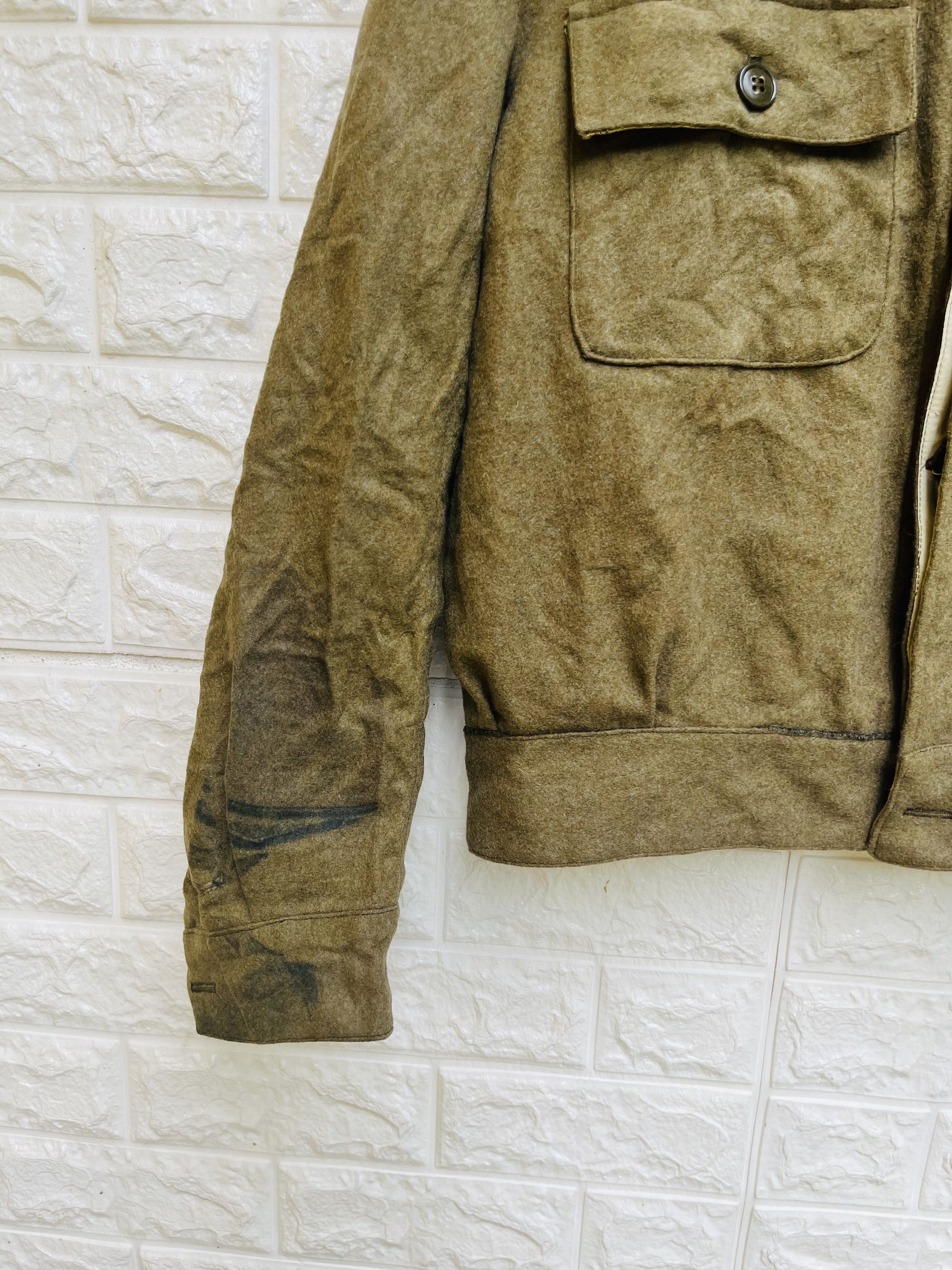 Vintage Vintage 40s Military Army Wool Jacket Designer Fashion Style Size US M / EU 48-50 / 2 - 11 Thumbnail