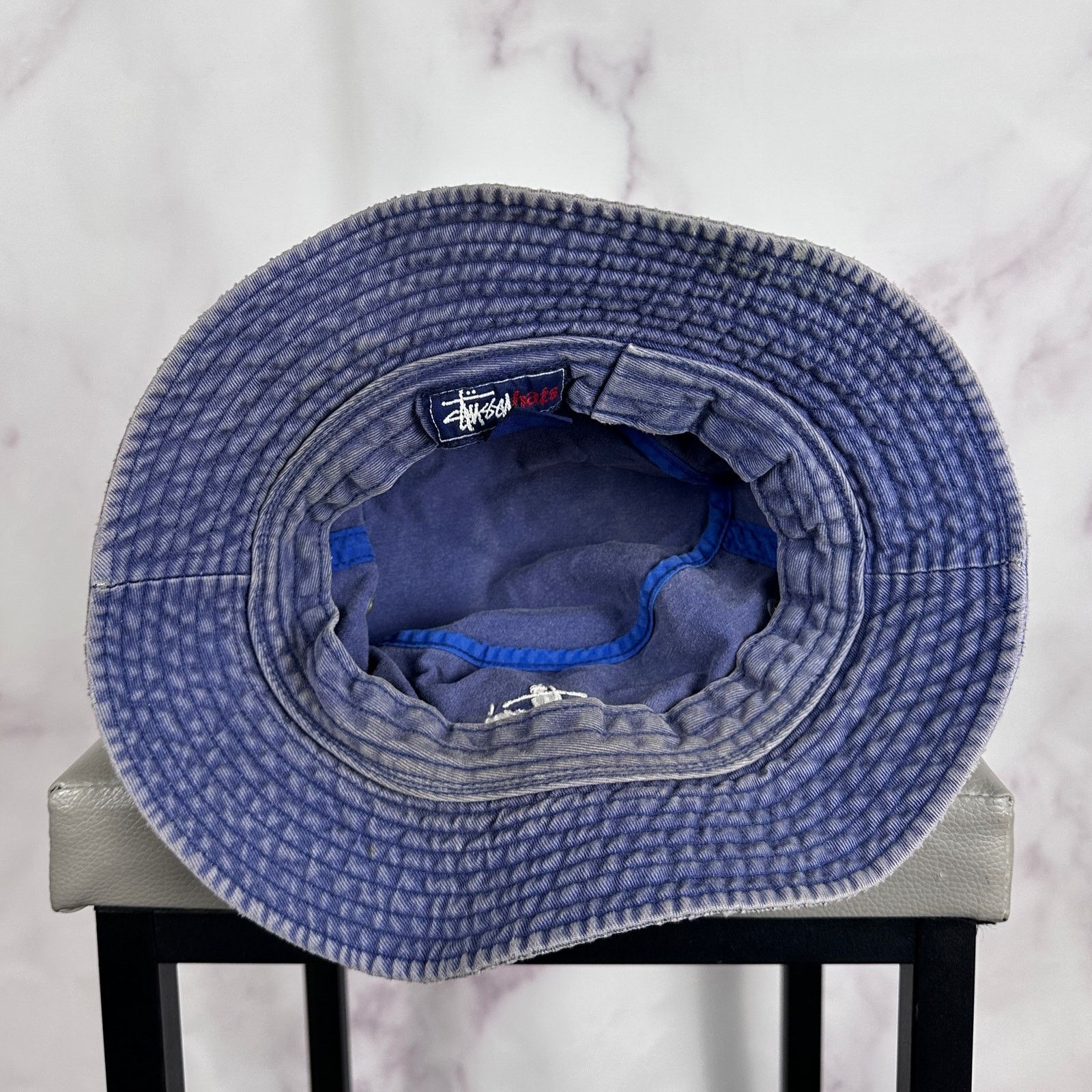 Stussy Vintage Faded Blue Bucket Hat Size ONE SIZE - 5 Thumbnail