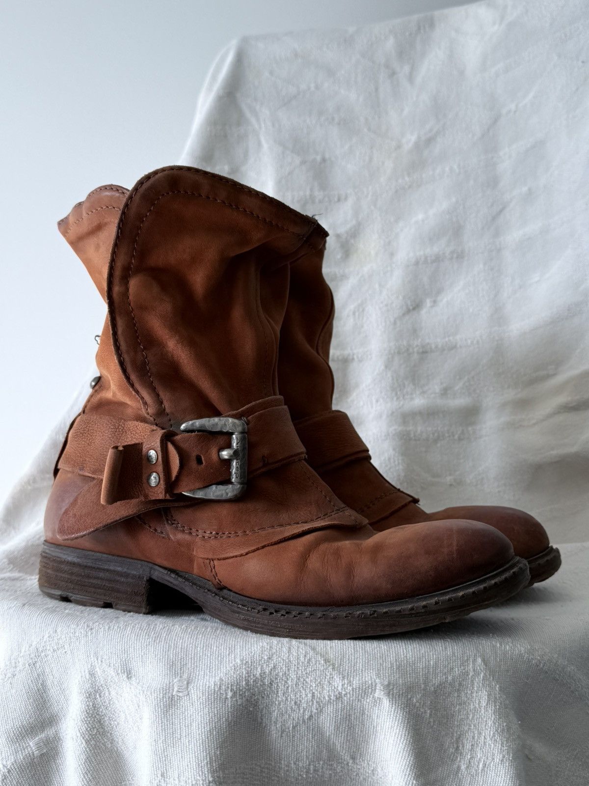A.S.98 Avant Garde A.S. 98 Guidi Style Leather Biker Boots Size US 5.5 / EU 38 - 2 Thumbnail