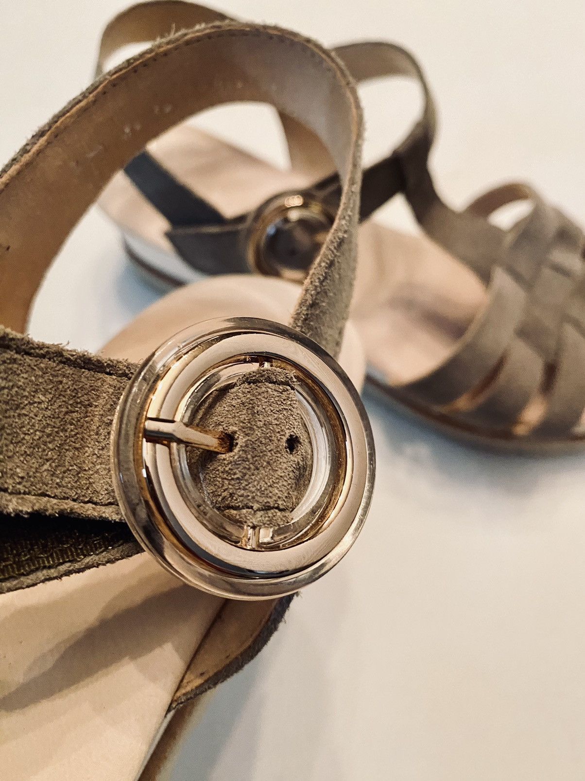 Other Gabor Suede Platform Wedge Slingback Jelli Sole Sandal 9.5 Size US 11 / IT 41 - 6 Thumbnail