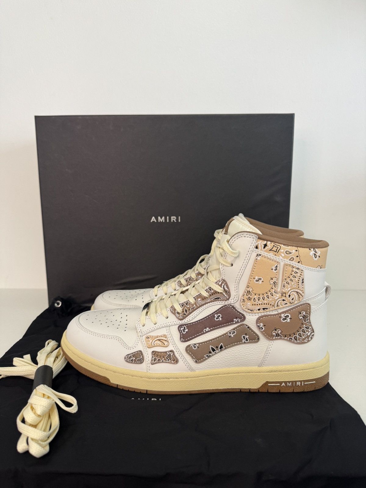 Amiri Amiri Skel Top Hi Bandana Brown Sneakers Sz 14 / 47 New Size US 14 / EU 47 - 4 Thumbnail