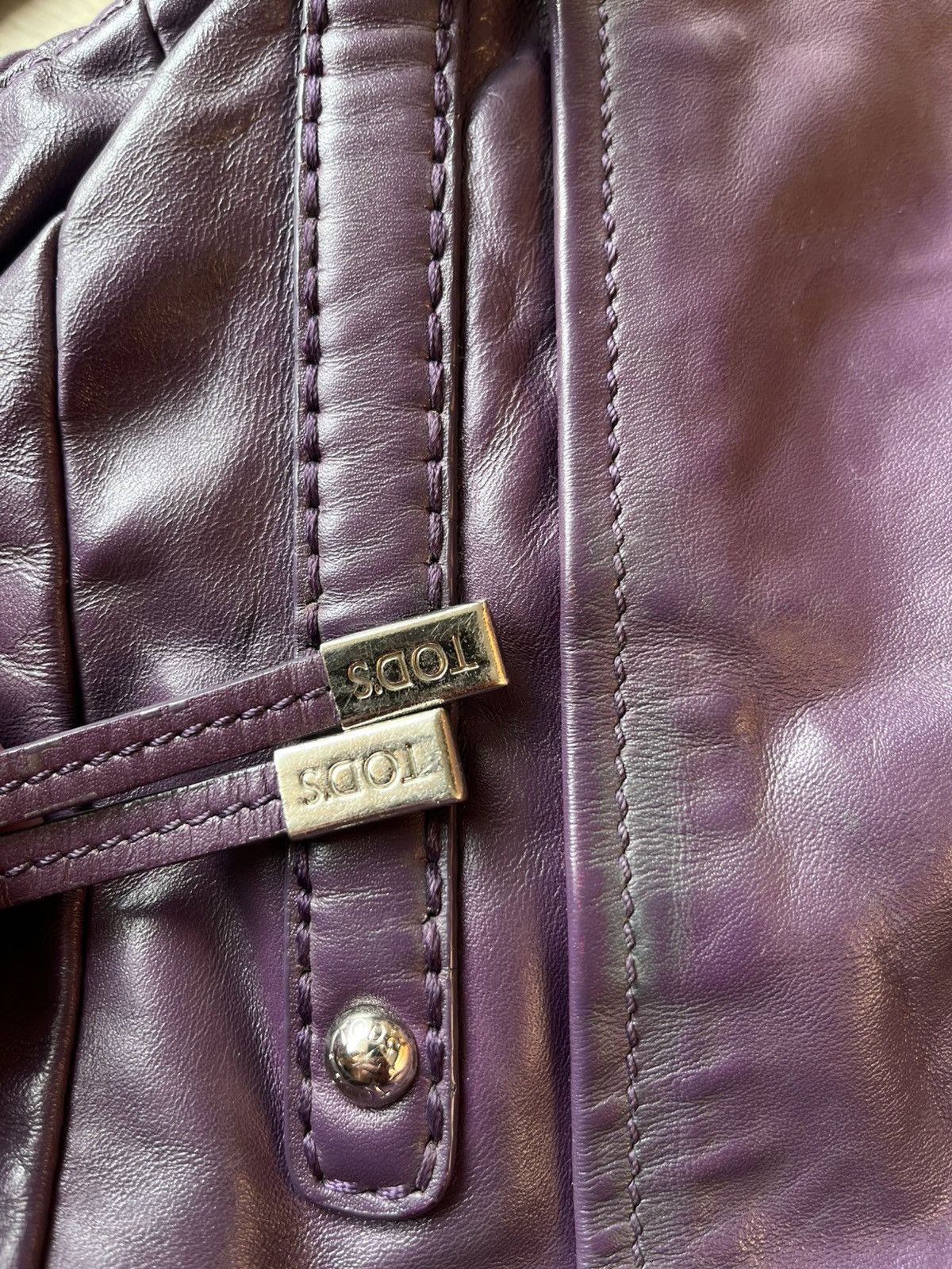 Authentic Tod’s G-Line Tote Bag Full Leather Purple