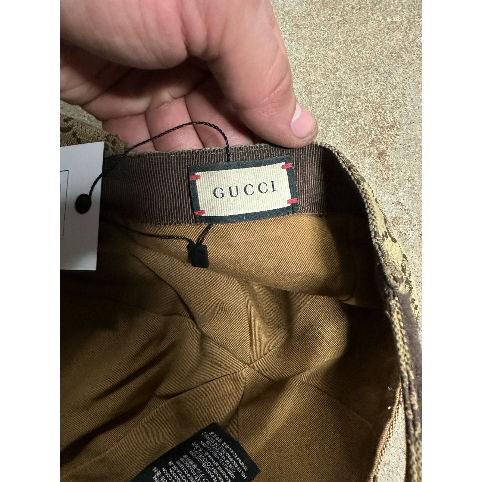 Gucci Gucci Patch Hat Brown Mono Used Medium Size ONE SIZE - 3 Thumbnail