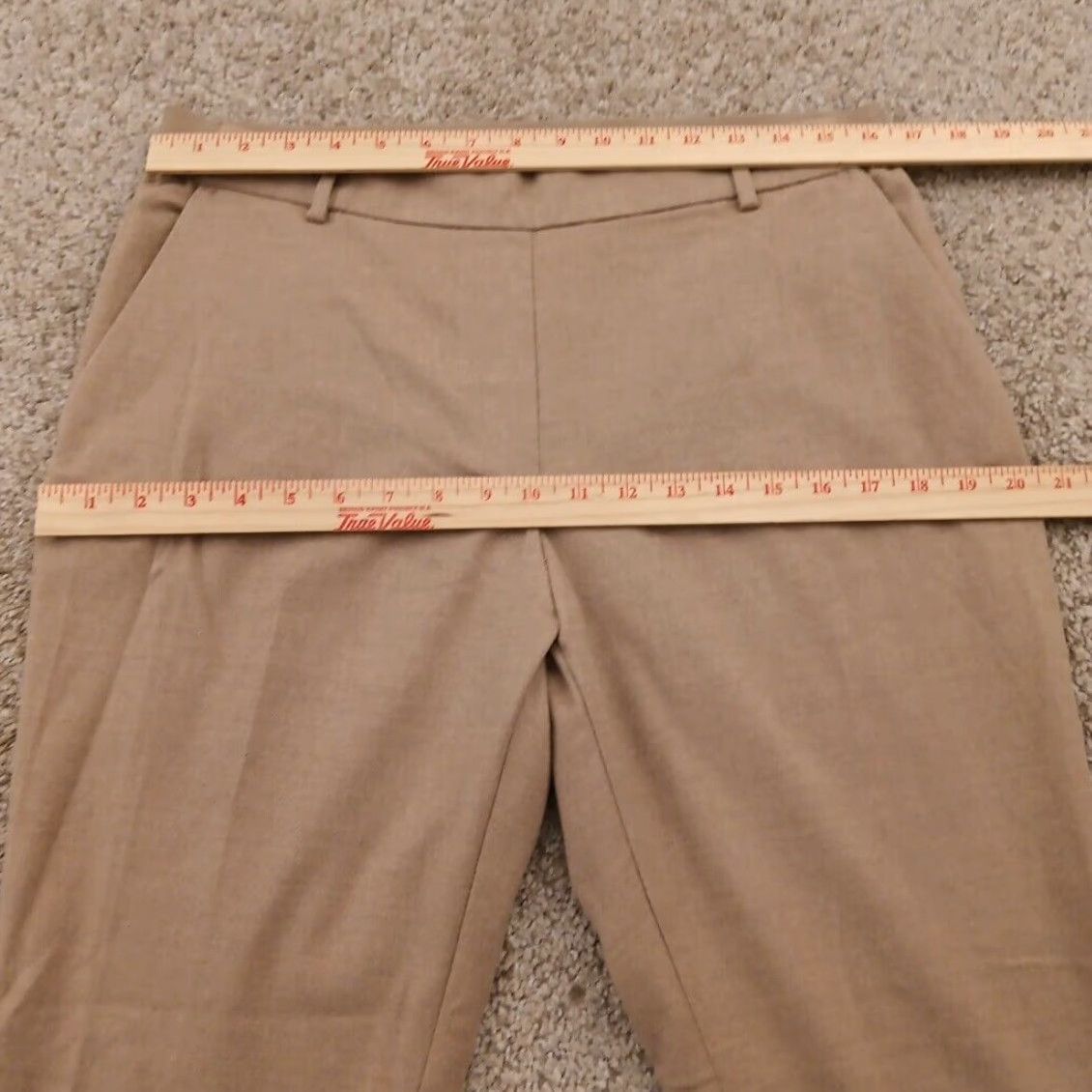 H&M H&M Dress Pants Womens Size 12 Beige Pockets Pull On 33x27 High Rise Pants Womens Size 34" / US 12 / IT 48 - 2 Thumbnail