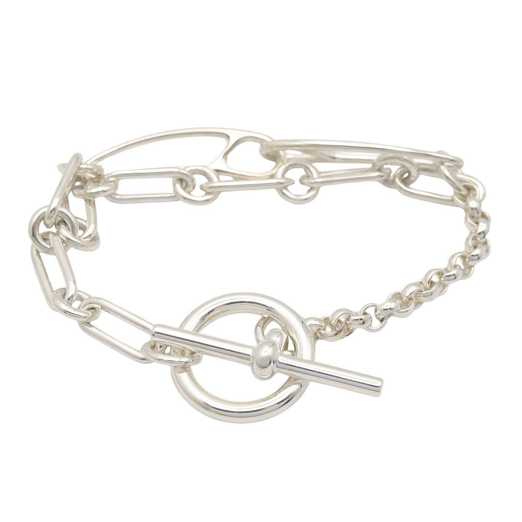 Hermes Hermes Hermes Chaine d Ancre Punk Silver Bracelet Precious Metal Bracelet DUTY FREE for USA Size ONE SIZE - 1 Thumbnail