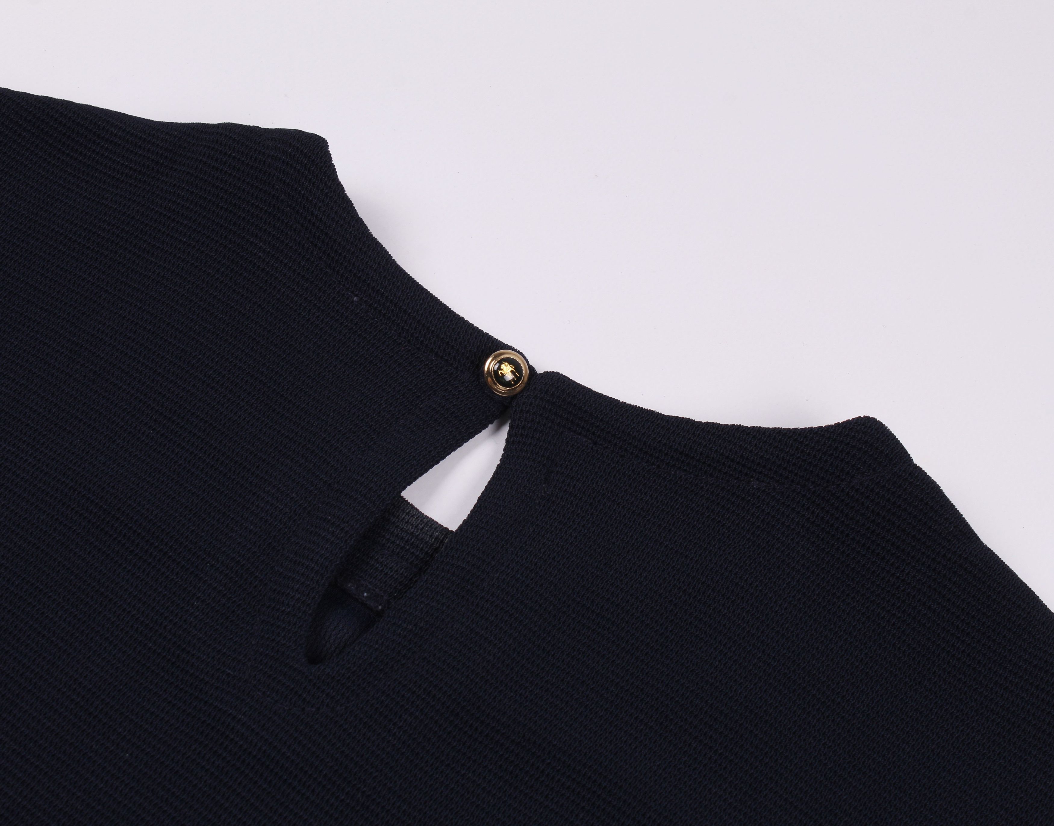 Burberry Vintage Burberrys Navy Small Logo Blouse Top Size M / US 6-8 / IT 42-44 - 7 Thumbnail