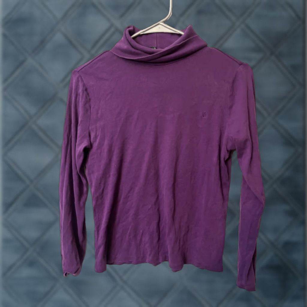 Ralph Lauren Lauren Ralph Lauren Sweater Womens Size Small Turtleneck Cotton Purple Size S / US 4 / IT 40 - 1 Thumbnail