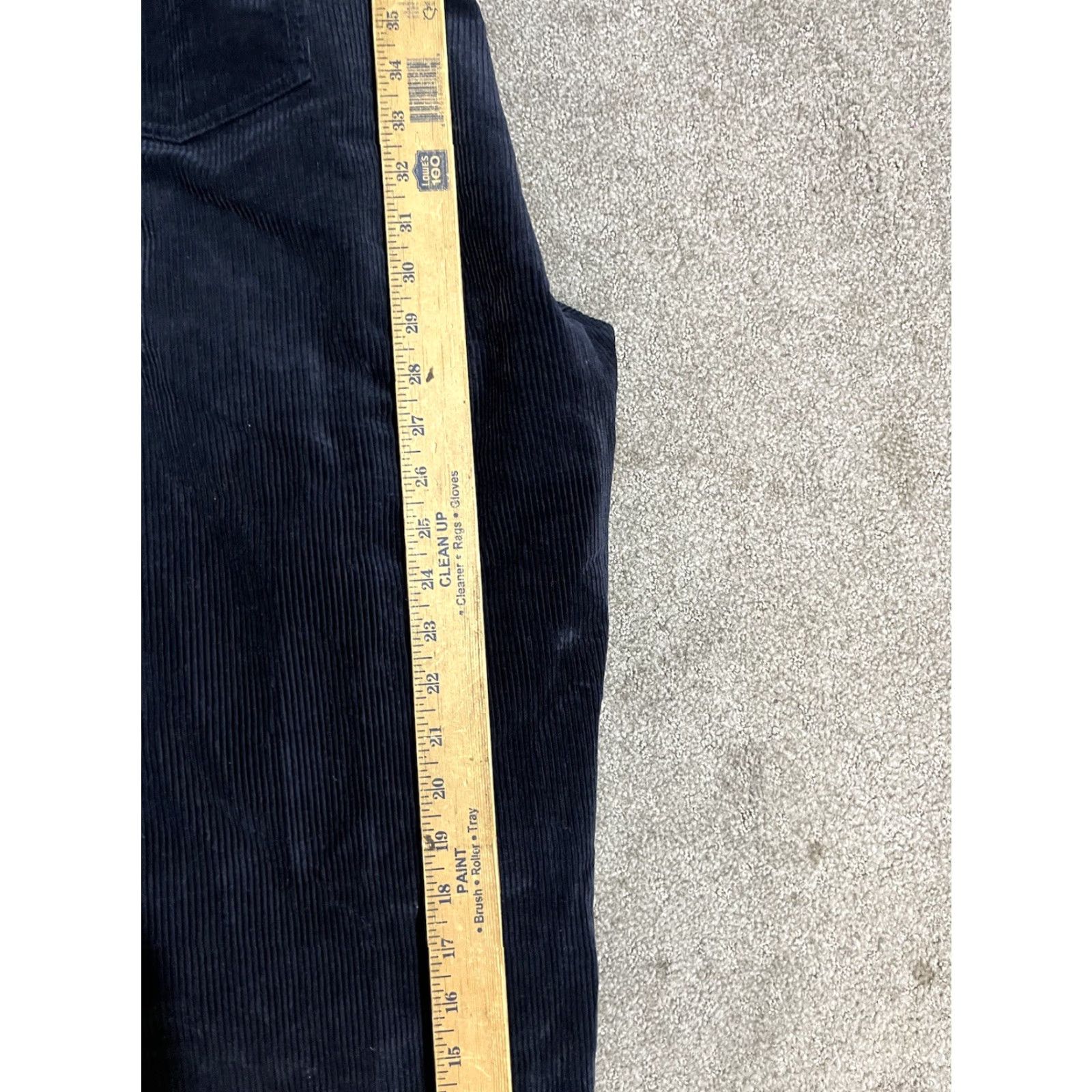 Ralph Lauren Lauren Ralph Lauren Womens 20W Navy Blue Corduroy Straight Leg Pants 100% Cotton Size 42" / US 20 - 5 Thumbnail