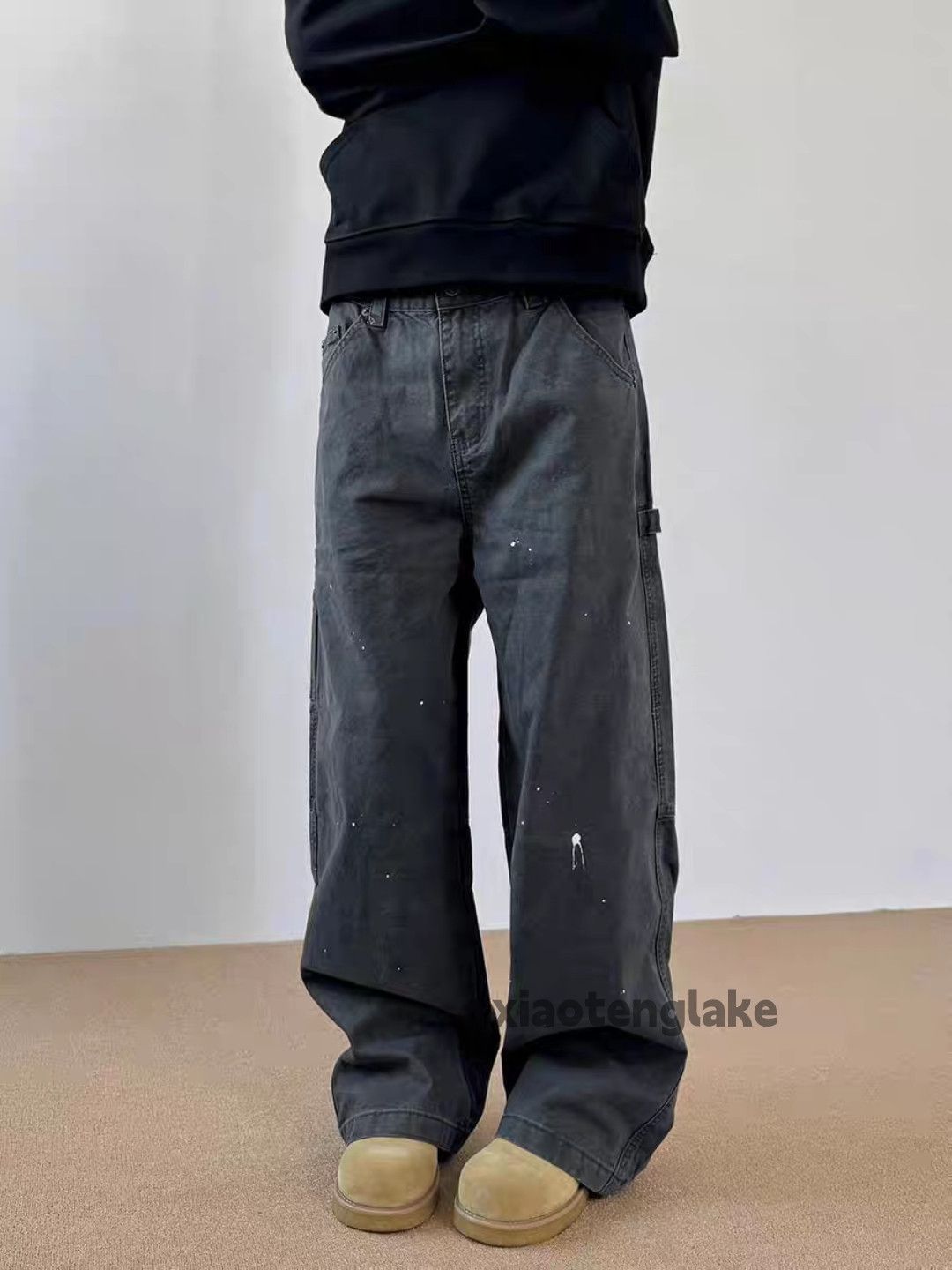 Designer × Vintage washed faded paint stain loose baggy carpenter pants Size US 30 / EU 46 - 2 Thumbnail