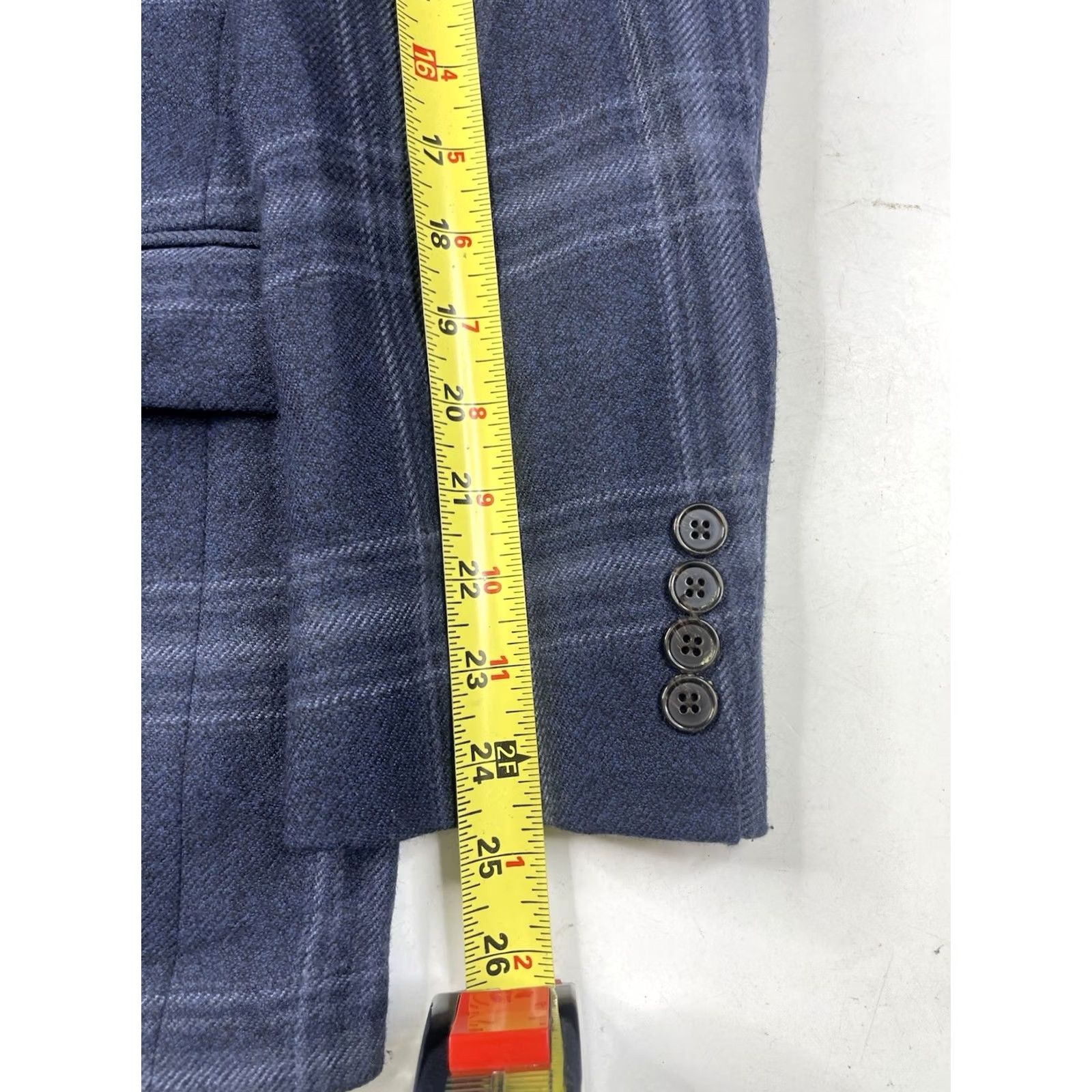 Ralph Lauren VINTAGE? (no) Lauren Ralph Lauren Wool Sport Coat Plaid Navy 43R Men Classic Ultraflex Stretch Coat Size US XS / EU 42 / 0 - 5 Thumbnail