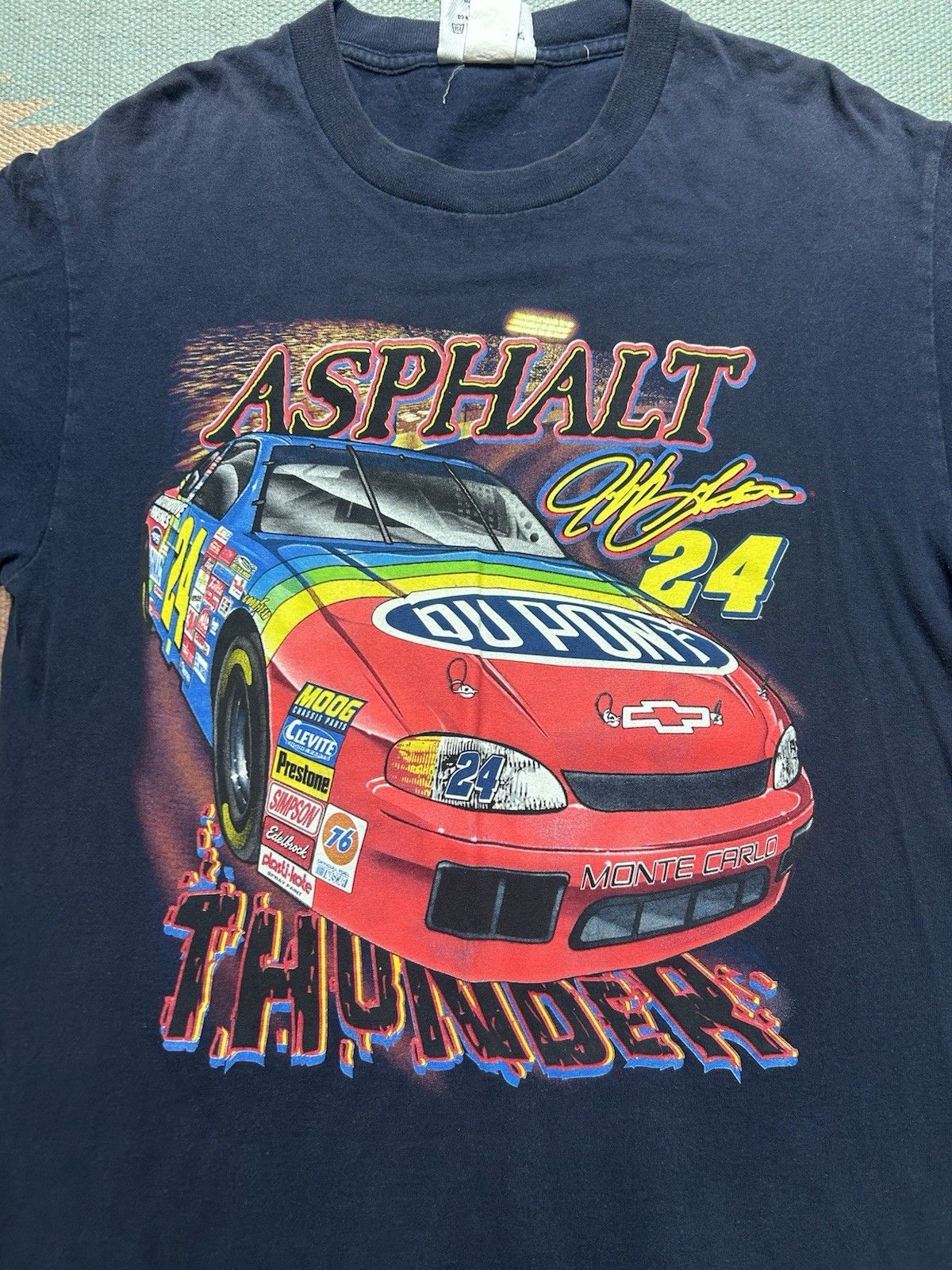 Vintage Vtg t shirt Jeff Gordon nascar asphalt thunder lightning M Size US M / EU 48-50 / 2 - 2 Thumbnail