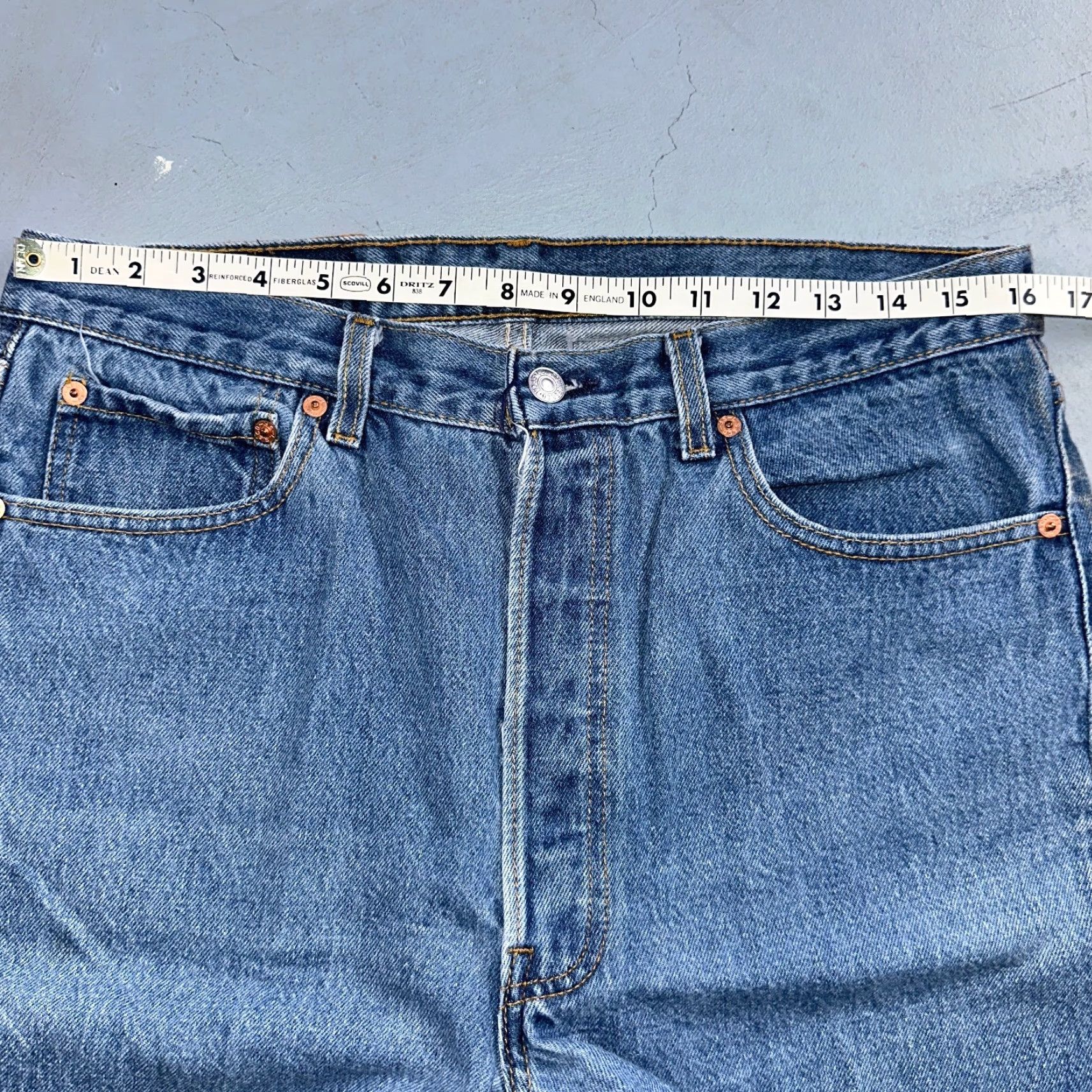 Levi's VINTAGE Levi's 501 Jeans USA 90s Straight Leg Blue Cotton Denim 36x32 Regular Mens 5-Pocket Size US 36 / EU 52 - 7 Thumbnail