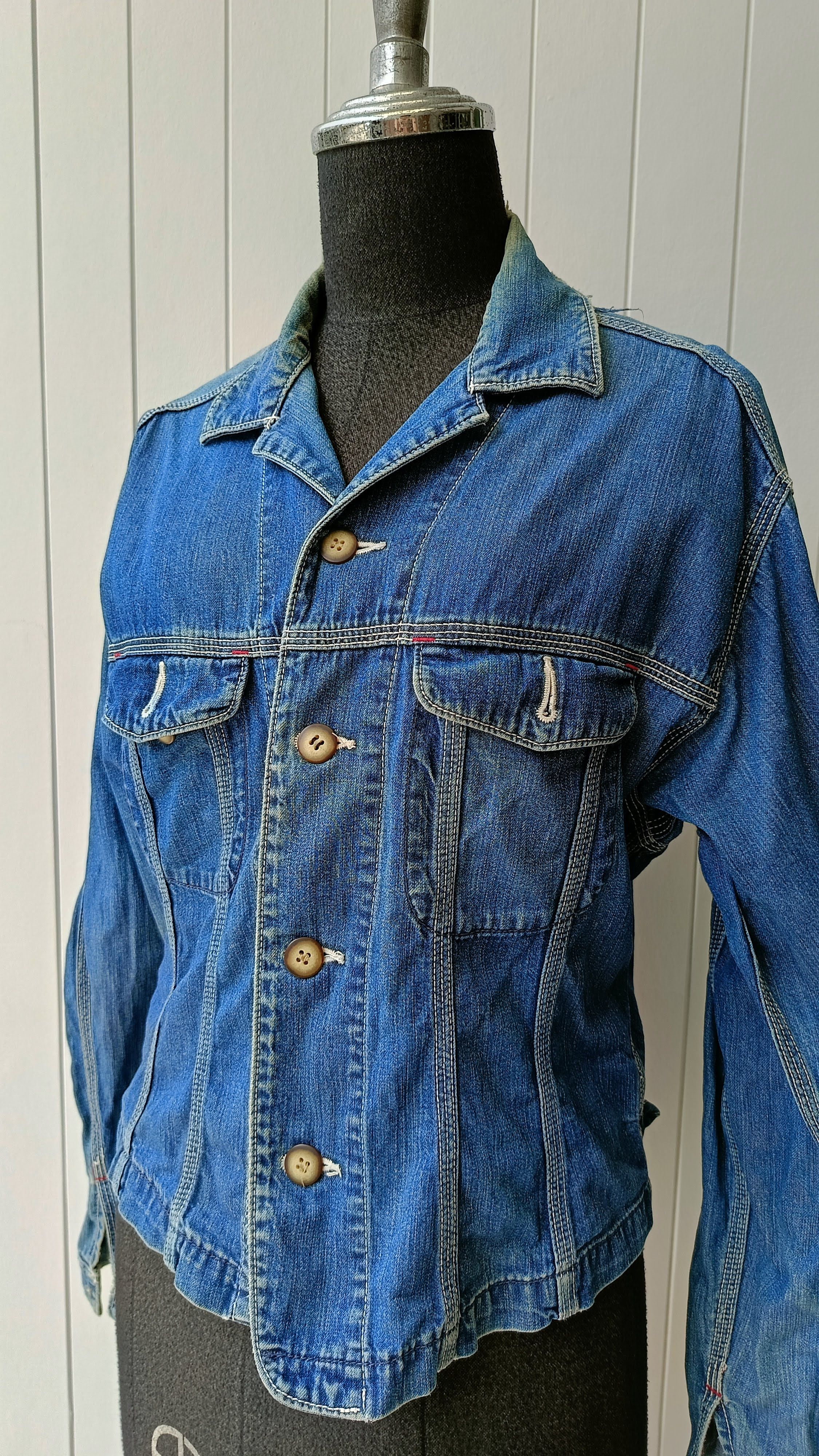 45rpm 45RPM by R Japan 90s denim line indigo slim ladies jacket Size S / US 4 / IT 40 - 3 Thumbnail