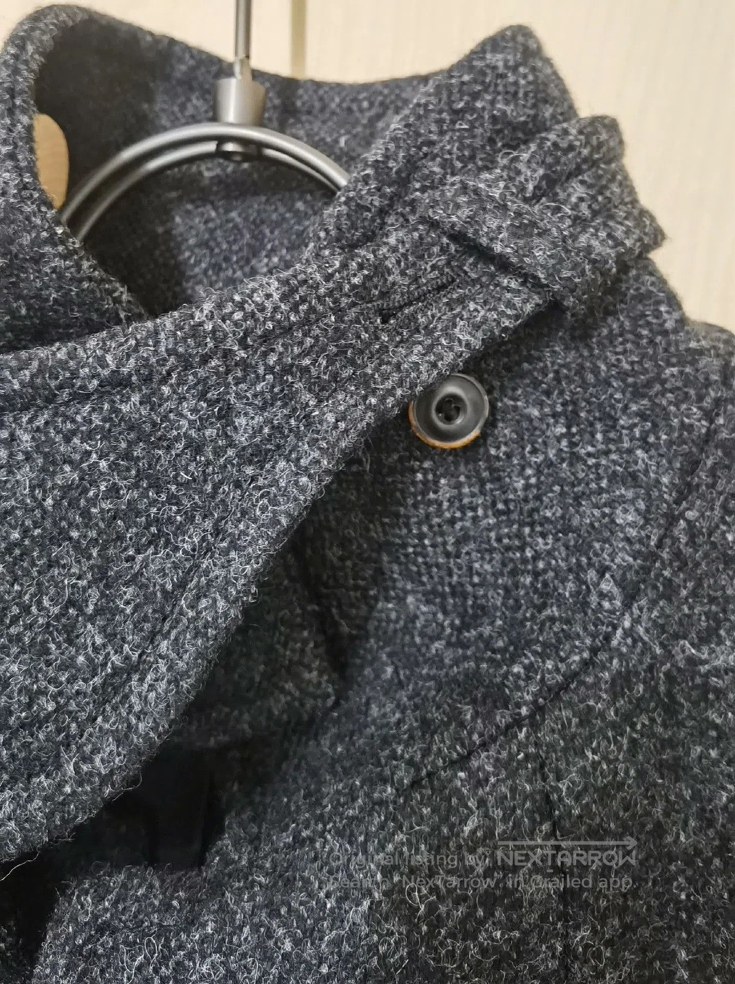 Gazzarrini GAZZARRINI Gray Wool Collar Button Jacket. Size US L / EU 52-54 / 3 - 2 Thumbnail