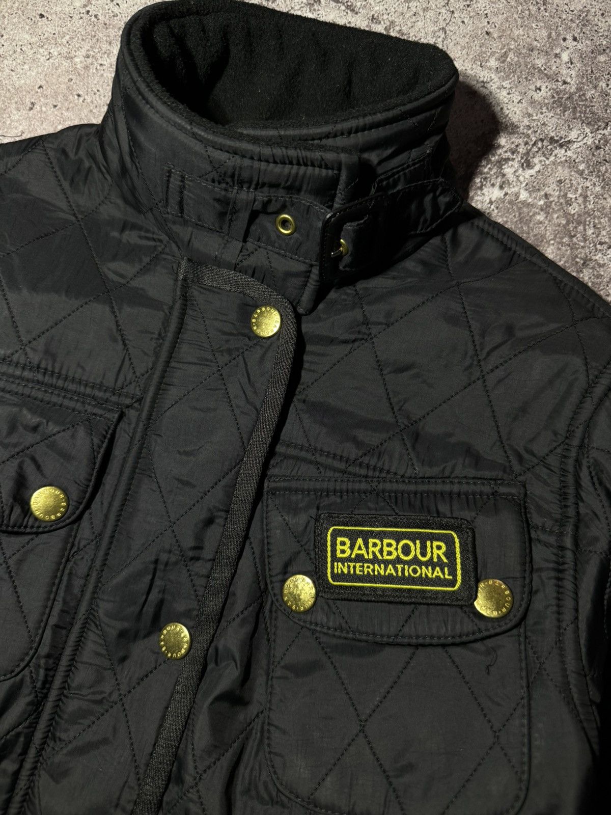 Barbour × Vintage Barbour International Black “Polar Quilt” Lined Jacket Size S / US 4 / IT 40 - 3 Thumbnail